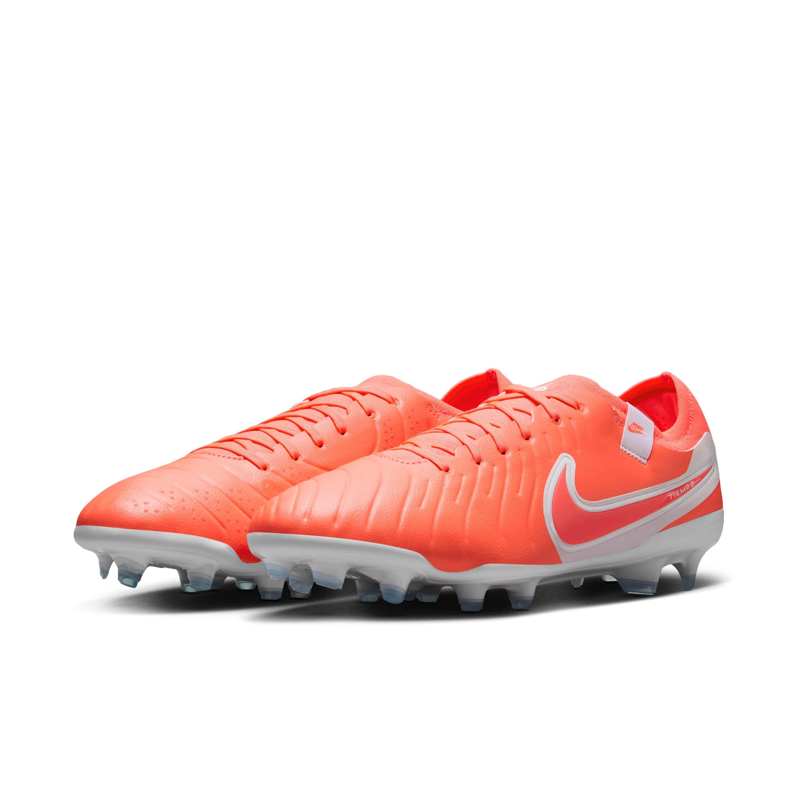 Nike Tiempo Legend 10 Pro FG "Hot Lava/White" Men's Soccer Cleat - LAVA/WHITE Thumbnail View 3