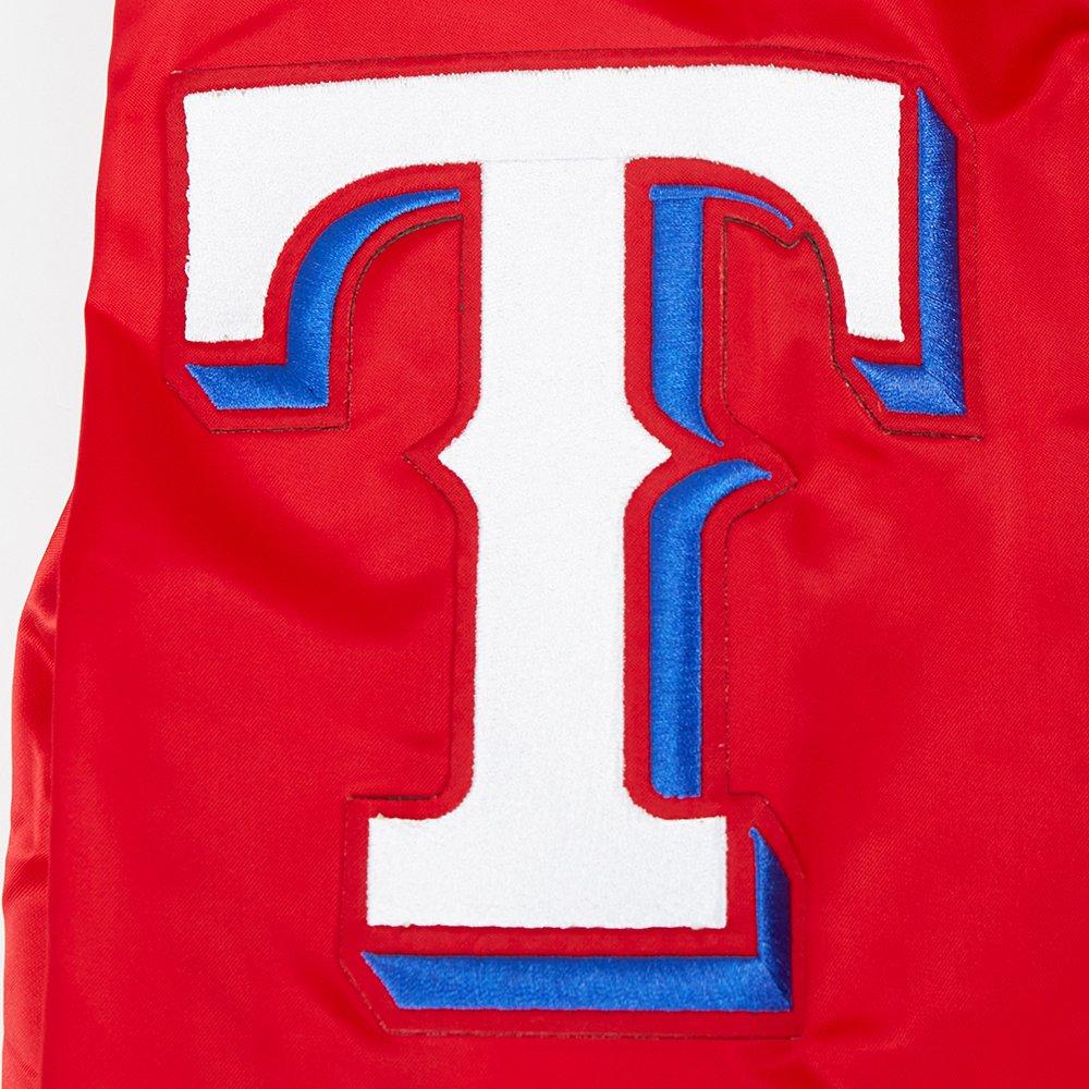 Pro Standard Men's MLB Texas Rangers Script Tail Satin Jacket - Red - RED