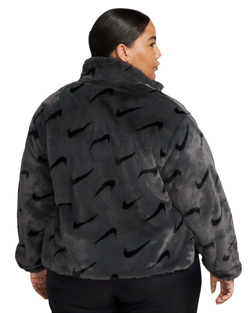 Nike Women's Sportswear Faux Fur Allover Print Jacket