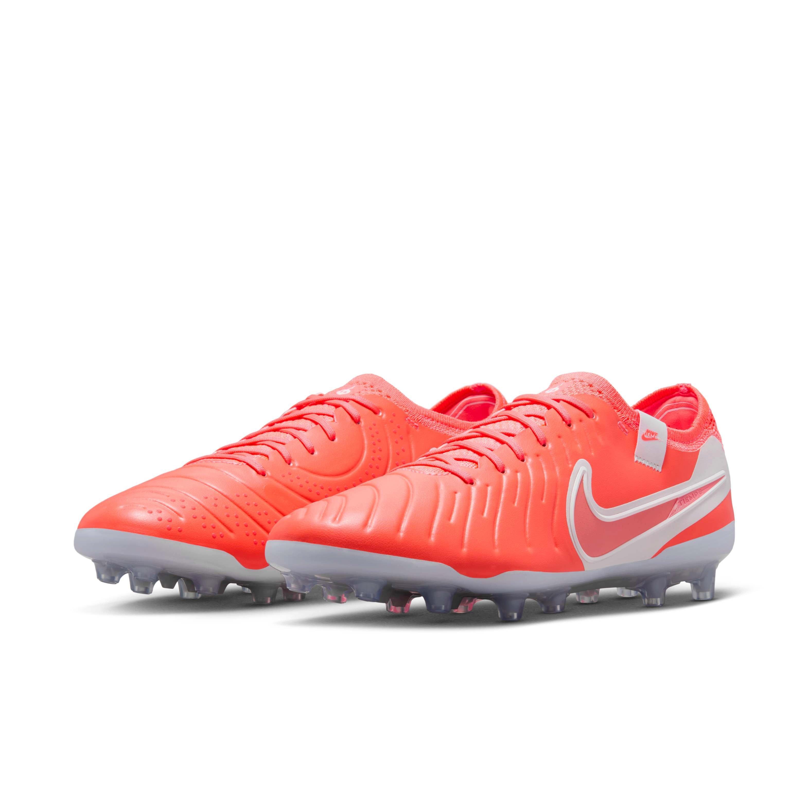 Nike Tiempo Legend 10 Pro AG "Hot Lava/White" Men's Soccer Cleat - LAVA/WHITE Thumbnail View 3