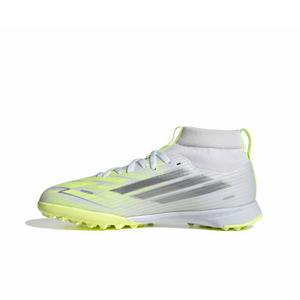 adidas F50 Sparkfusion League Mud Cut Turf "White/Iron/Hi-Res Yellow" Grade School Kids' Soccer Shoe