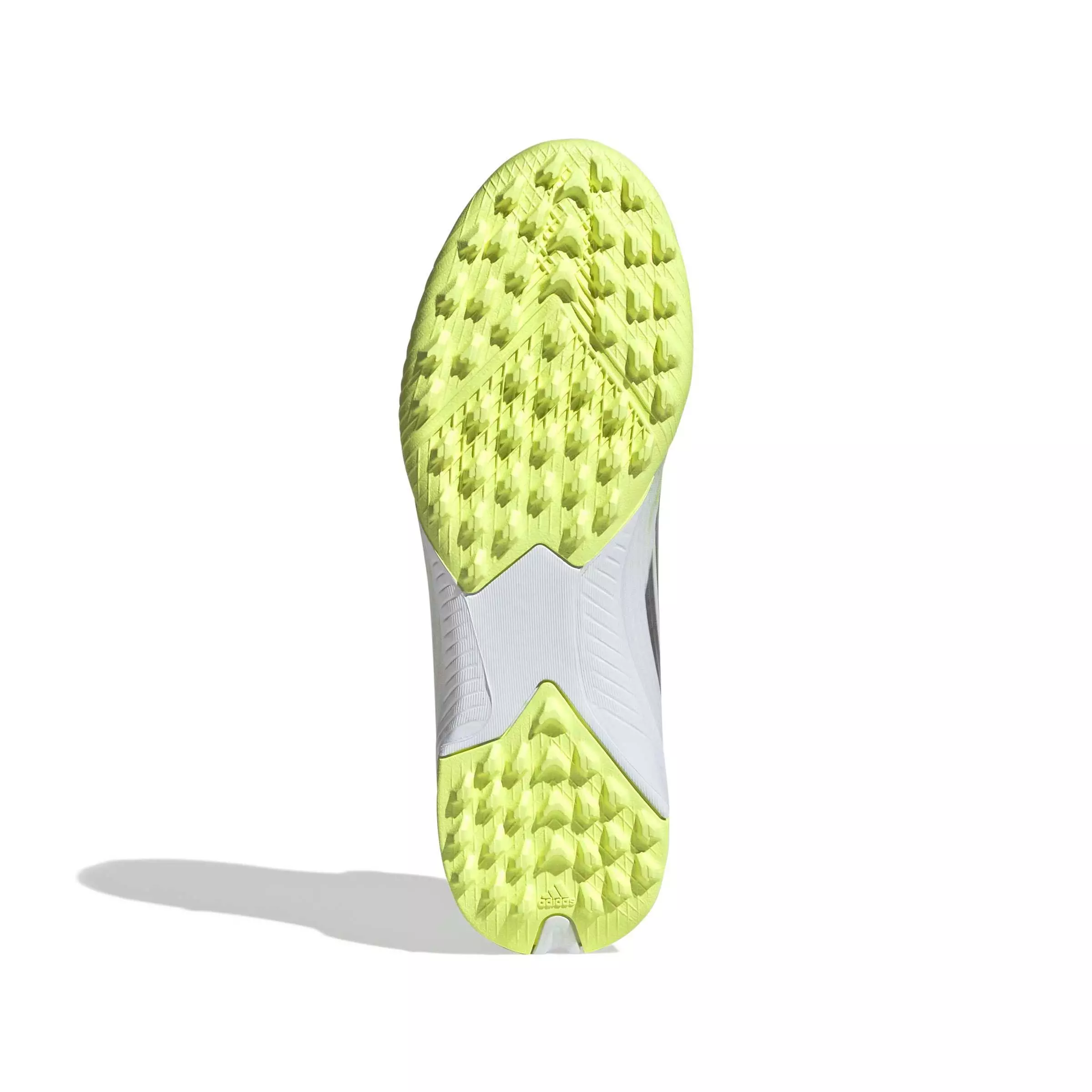 adidas F50 Sparkfusion League Mud Cut Turf "White/Iron/Hi-Res Yellow" Grade School Kids' Soccer Shoe - WHITE/IRON/YELLOW