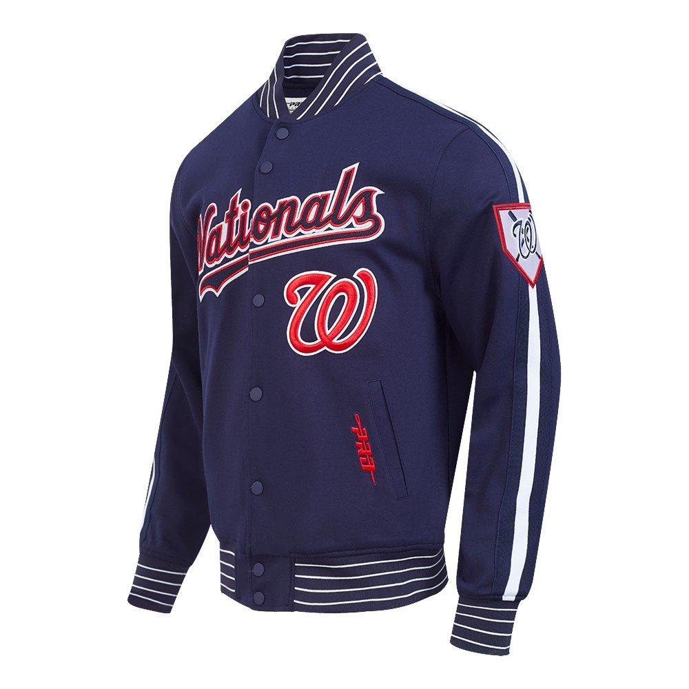 Pro Standard Men's MLB Washington Nationals Current Logo Pro Game Day Double Knit Jacket - NAVY/WHITE
