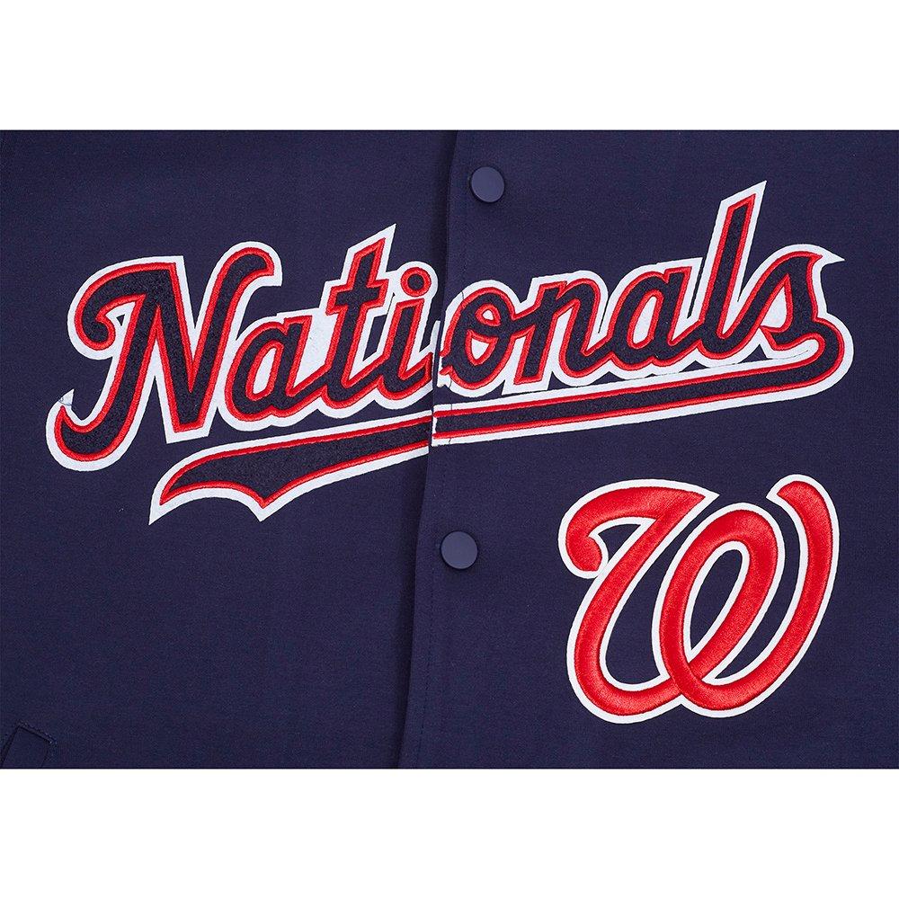 Pro Standard Men's MLB Washington Nationals Current Logo Pro Game Day Double Knit Jacket - NAVY/WHITE