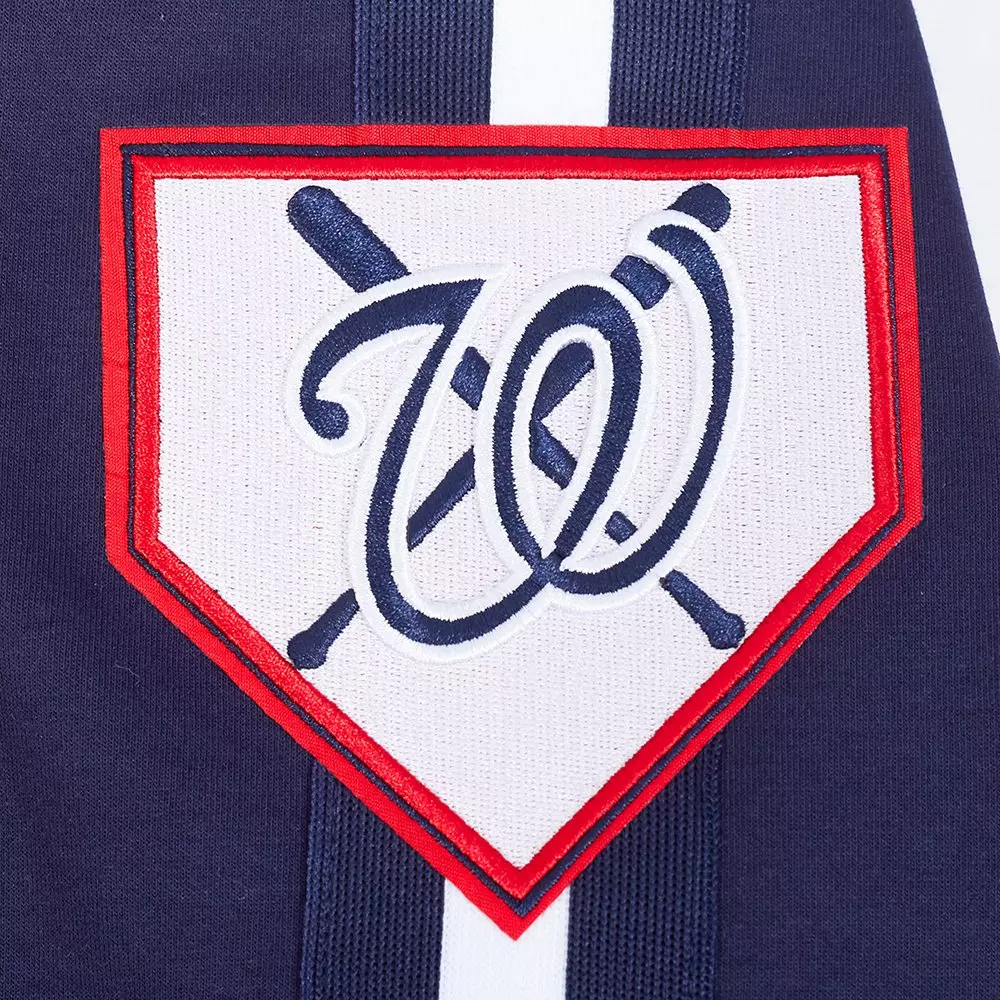 Pro Standard Men's MLB Washington Nationals Current Logo Pro Game Day Double Knit Jacket - NAVY/WHITE