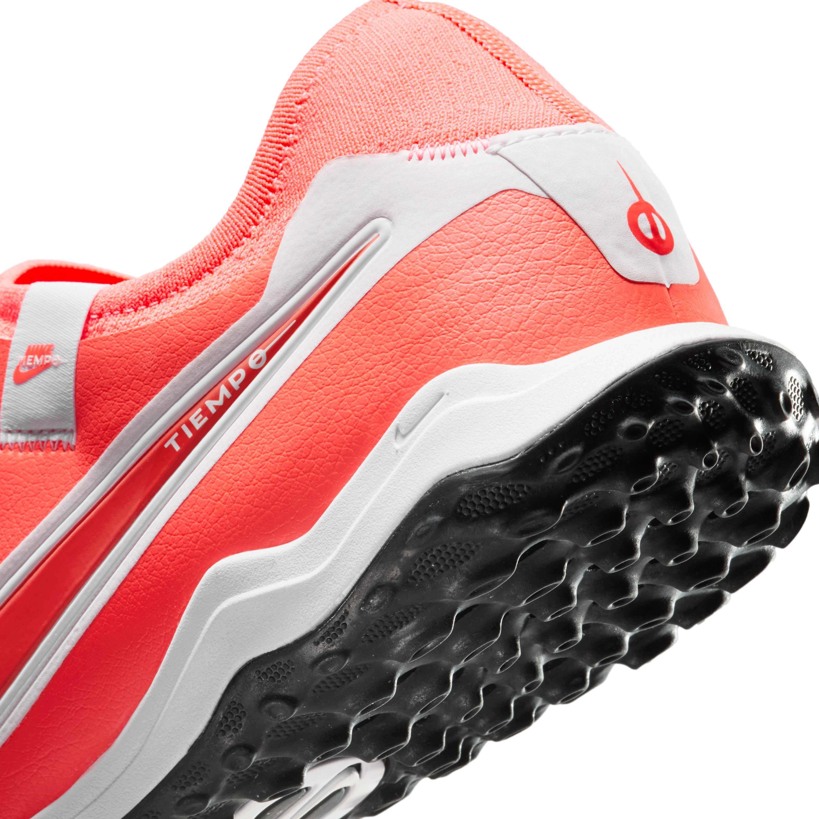 Nike Tiempo Legend 10 Pro Turf "Hot Lava/White" Men's Soccer Shoe - LAVA/WHITE Thumbnail View 8