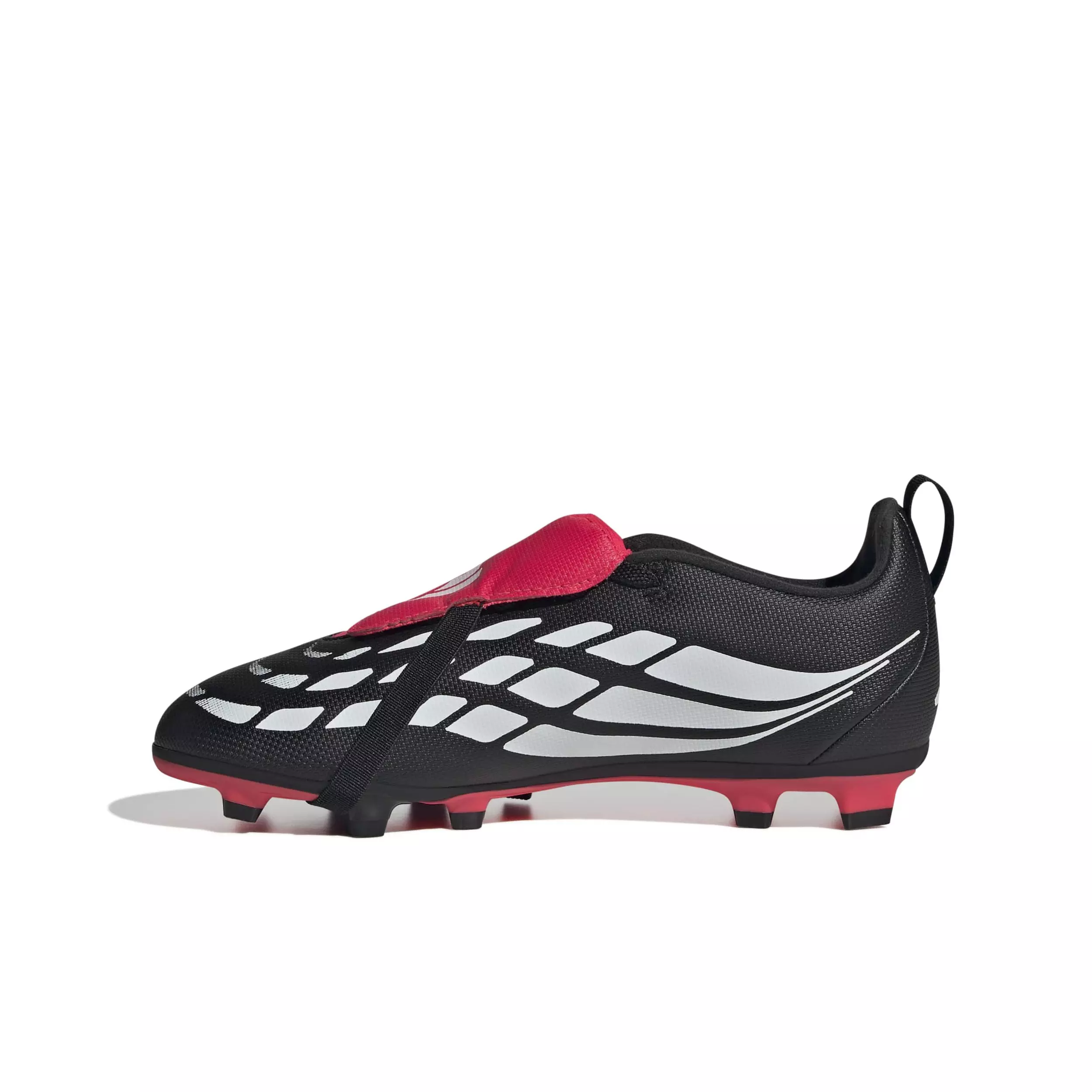 adidas Predator Club FG "Core Black/Ftwr White/Lucid Red" Preschool Kids' Soccer Cleat - BLACK/WHITE/RED