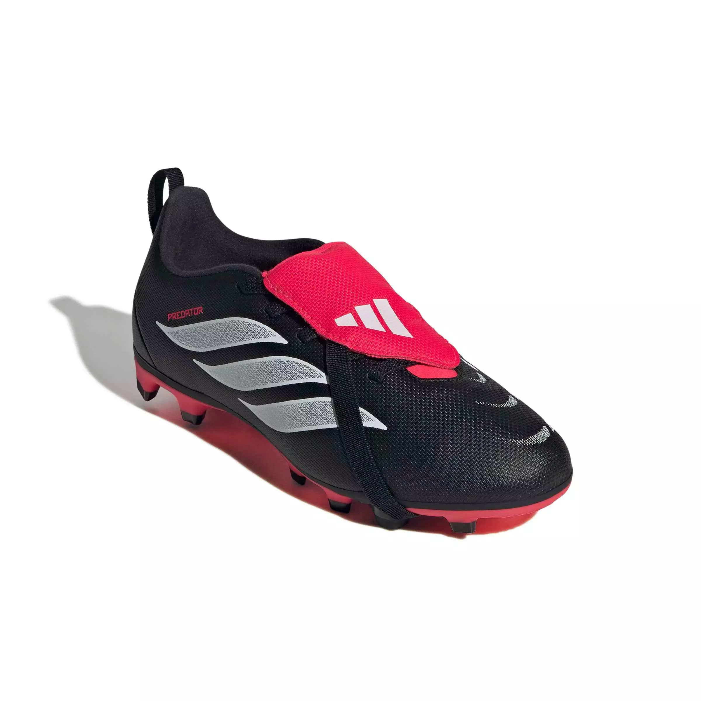 adidas Predator Club FG "Core Black/Ftwr White/Lucid Red" Preschool Kids' Soccer Cleat - BLACK/WHITE/RED