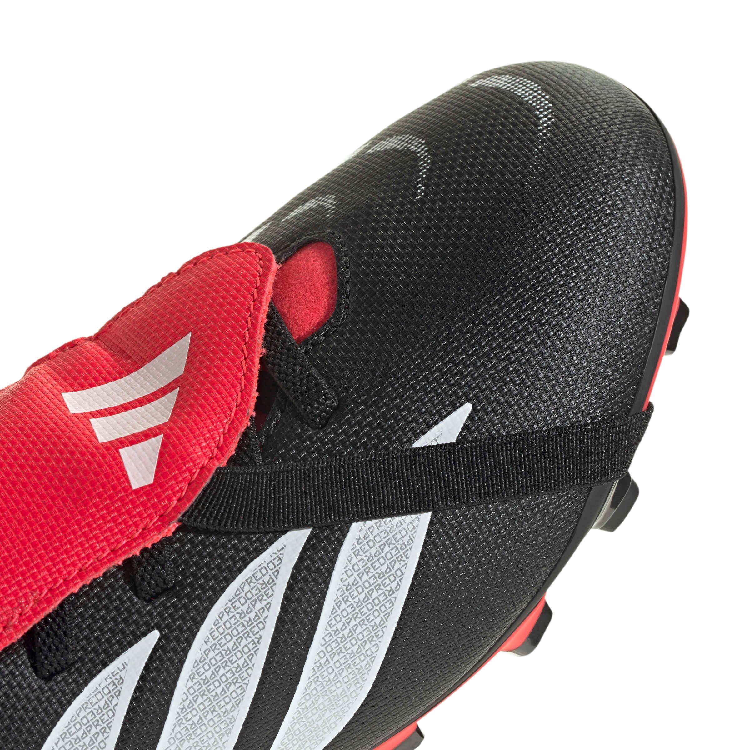 adidas Predator Club FG "Core Black/Ftwr White/Lucid Red" Preschool Kids' Soccer Cleat - BLACK/WHITE/RED Thumbnail View 5