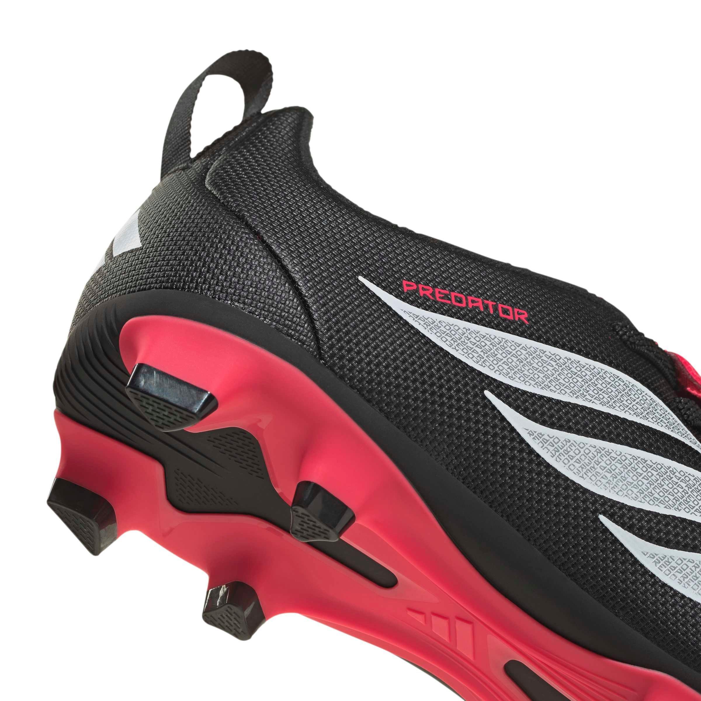 adidas Predator Club FG "Core Black/Ftwr White/Lucid Red" Preschool Kids' Soccer Cleat - BLACK/WHITE/RED Thumbnail View 6