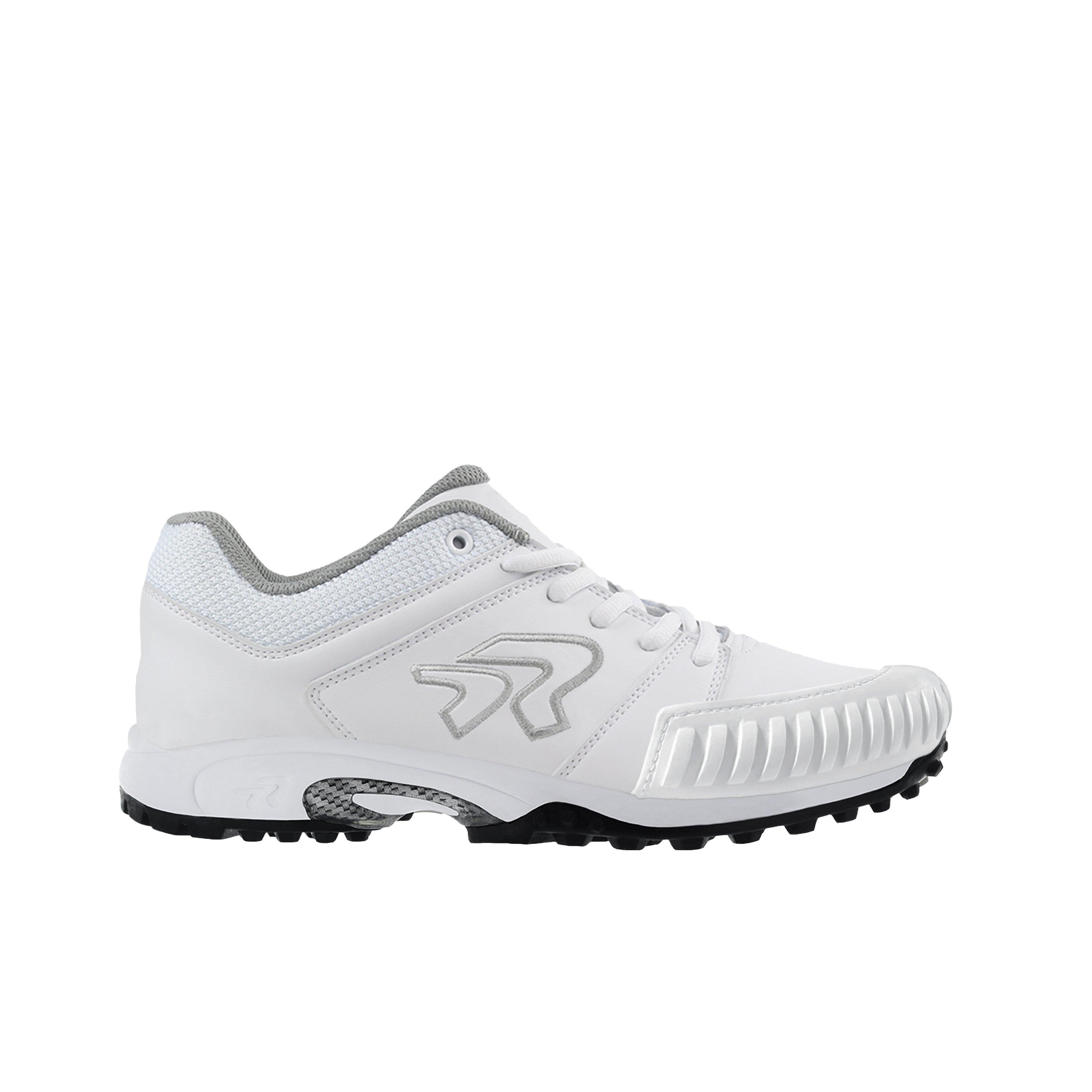 RIP-IT Ringor Flite Turf with Pitching Toe "White" Women's Softball Cleat - WHITE/SILVER Thumbnail View 1