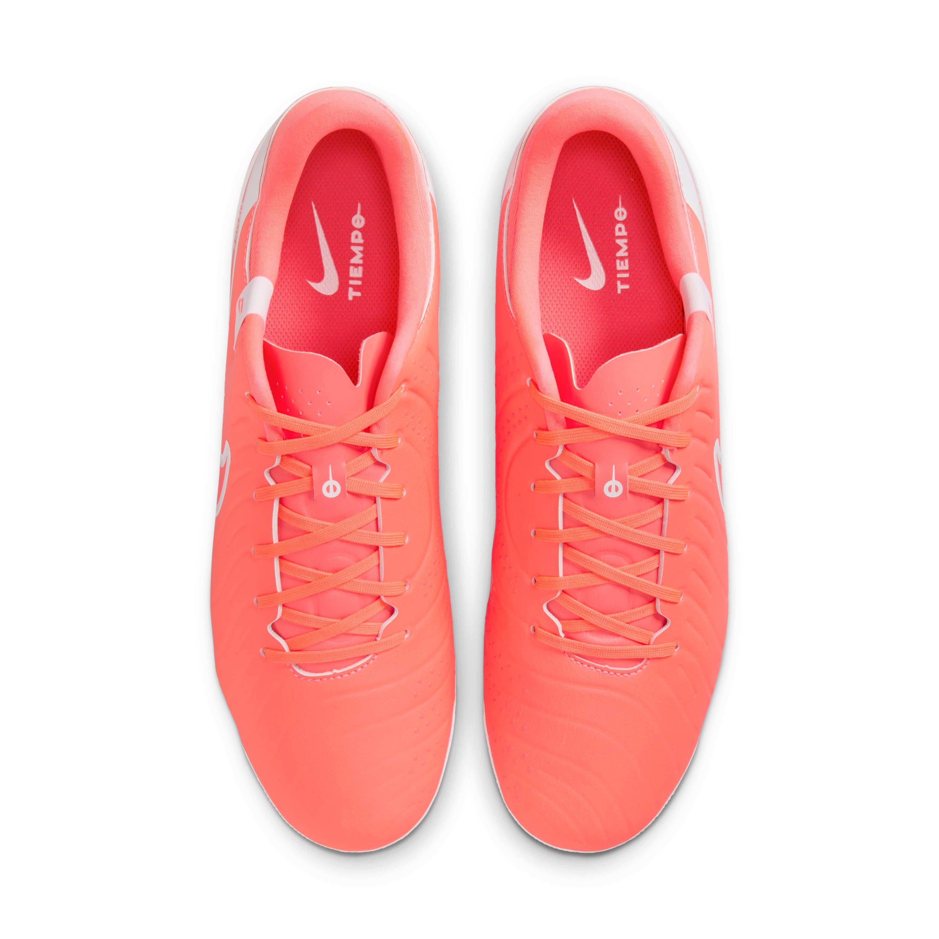 Nike Tiempo Legend 10 Academy AG "Hot Lava/White" Men's Soccer Cleat - LAVA/WHITE Thumbnail View 4