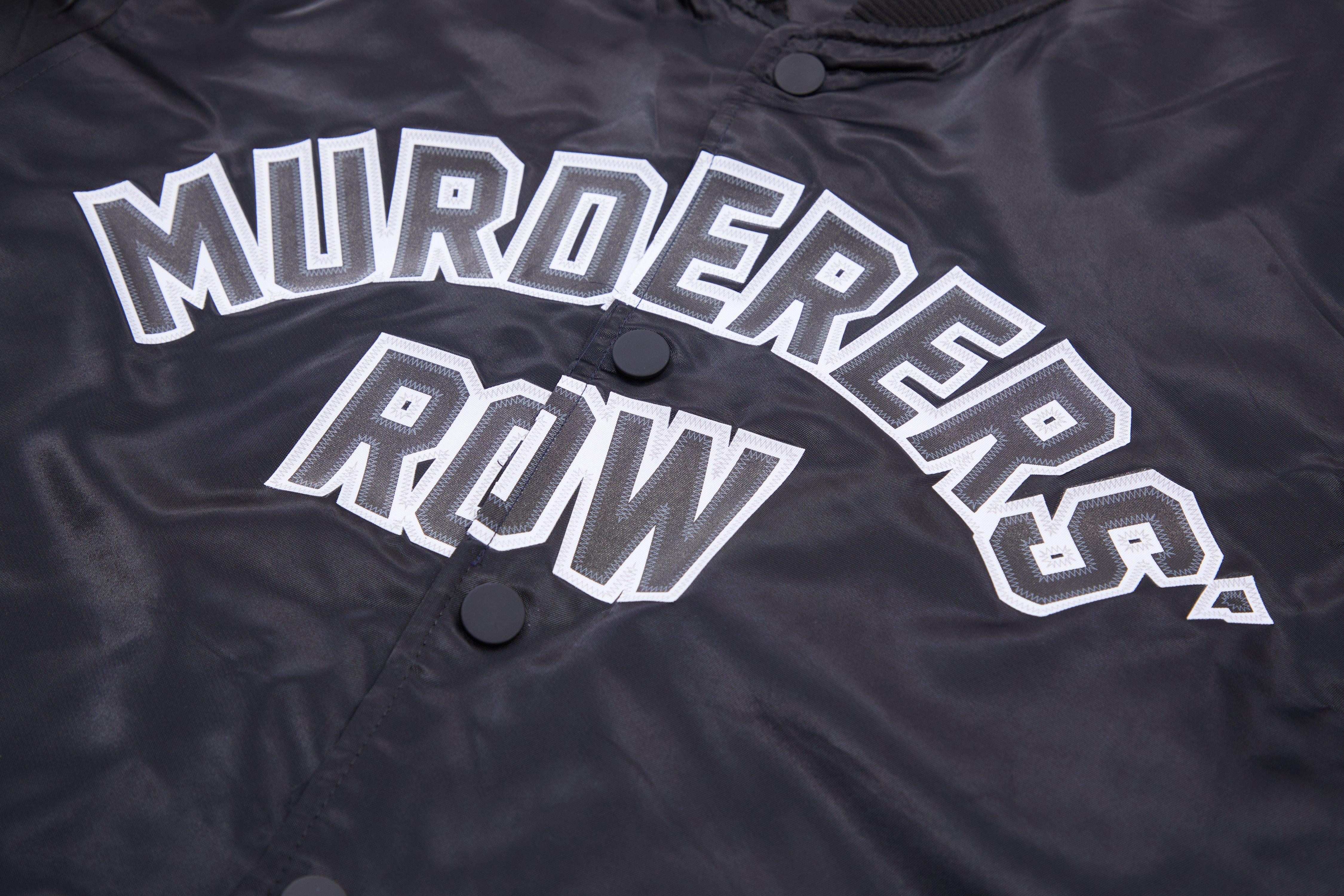 Pro Standard Men's MLB New York Yankees Murderers Row Big Logo Satin Jacket - Black - BLACK