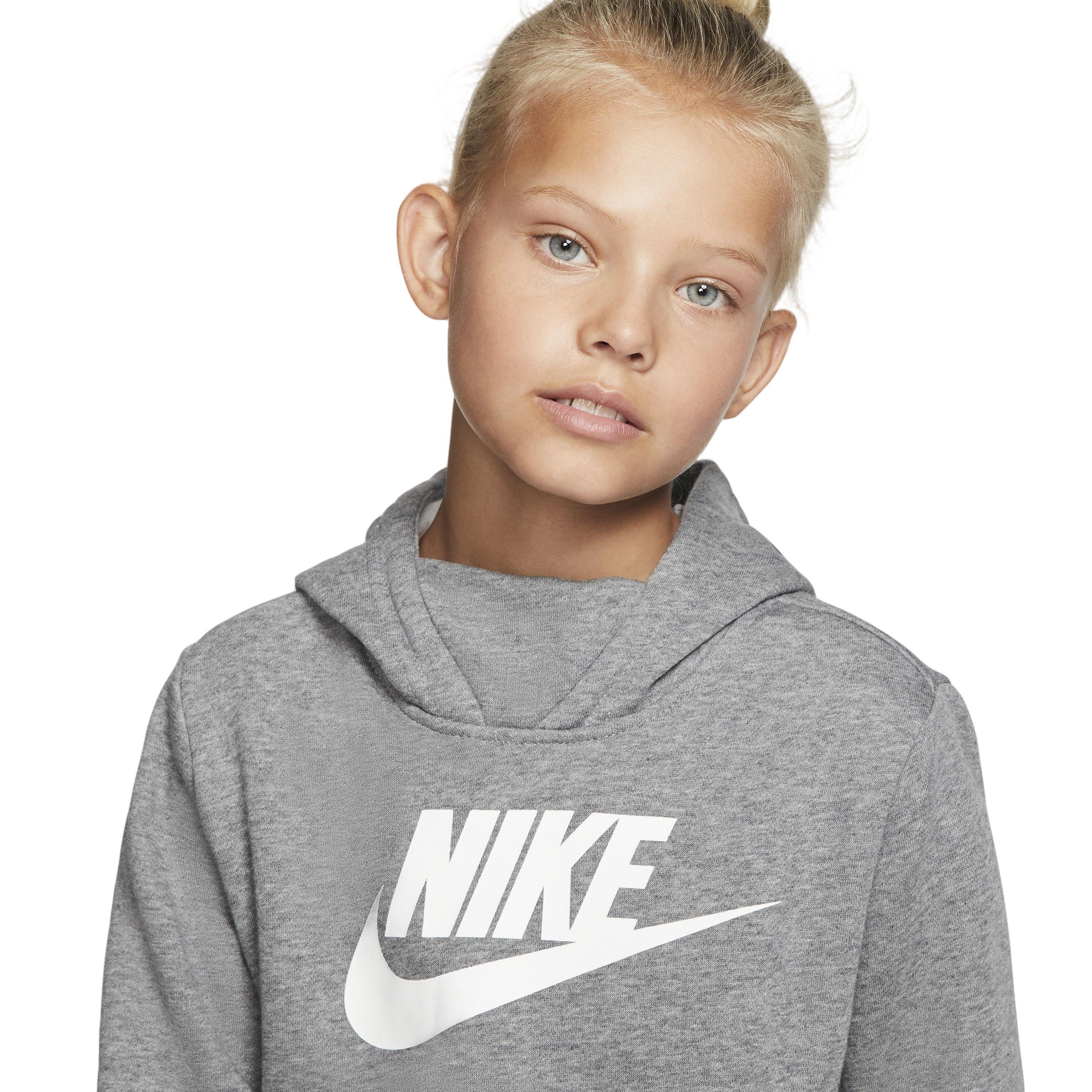 Nike Big Girls' Sportswear PE Pullover Hoodie - GREY