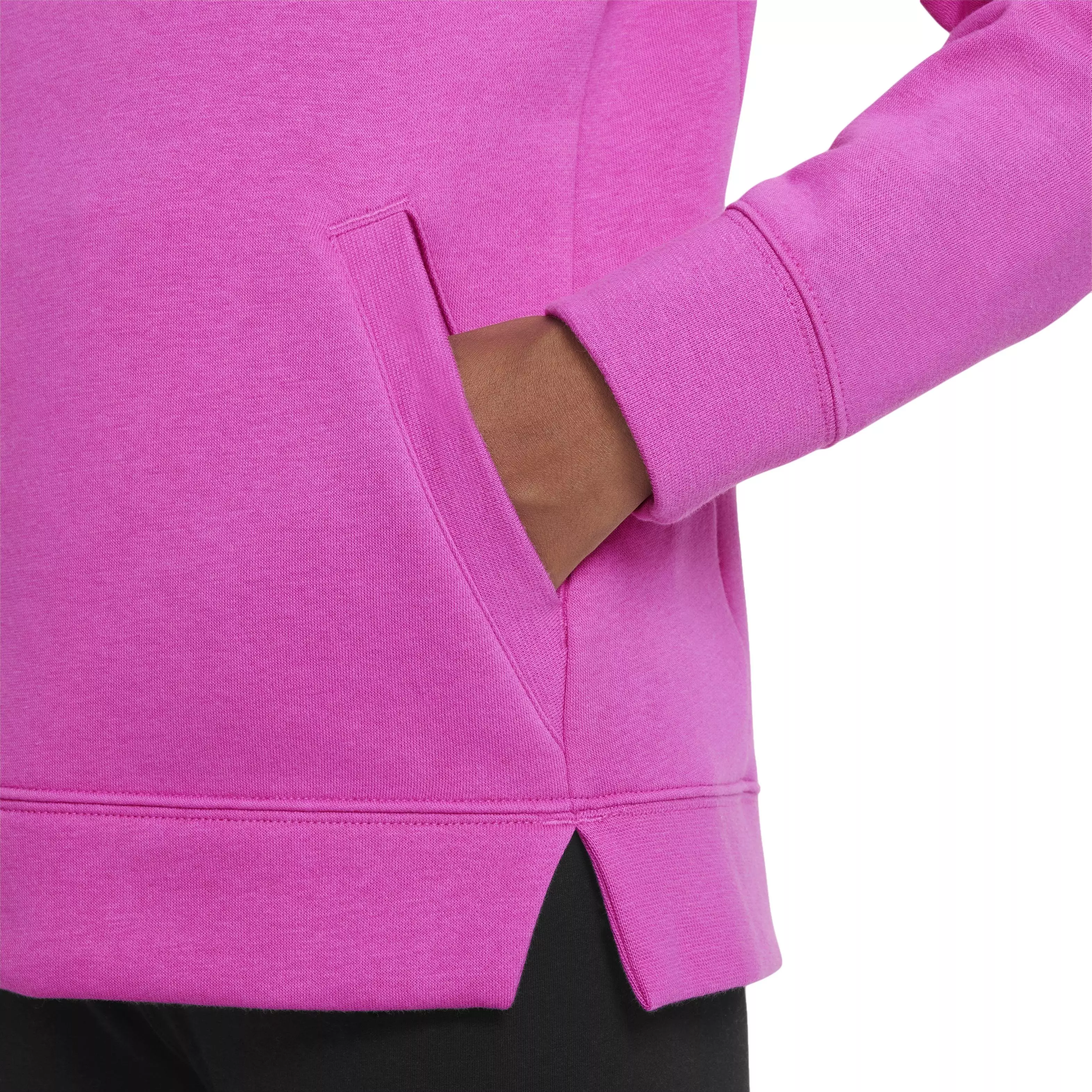 Nike Big Girls' Sportswear PE Pullover Hoodie - FUCHSIA