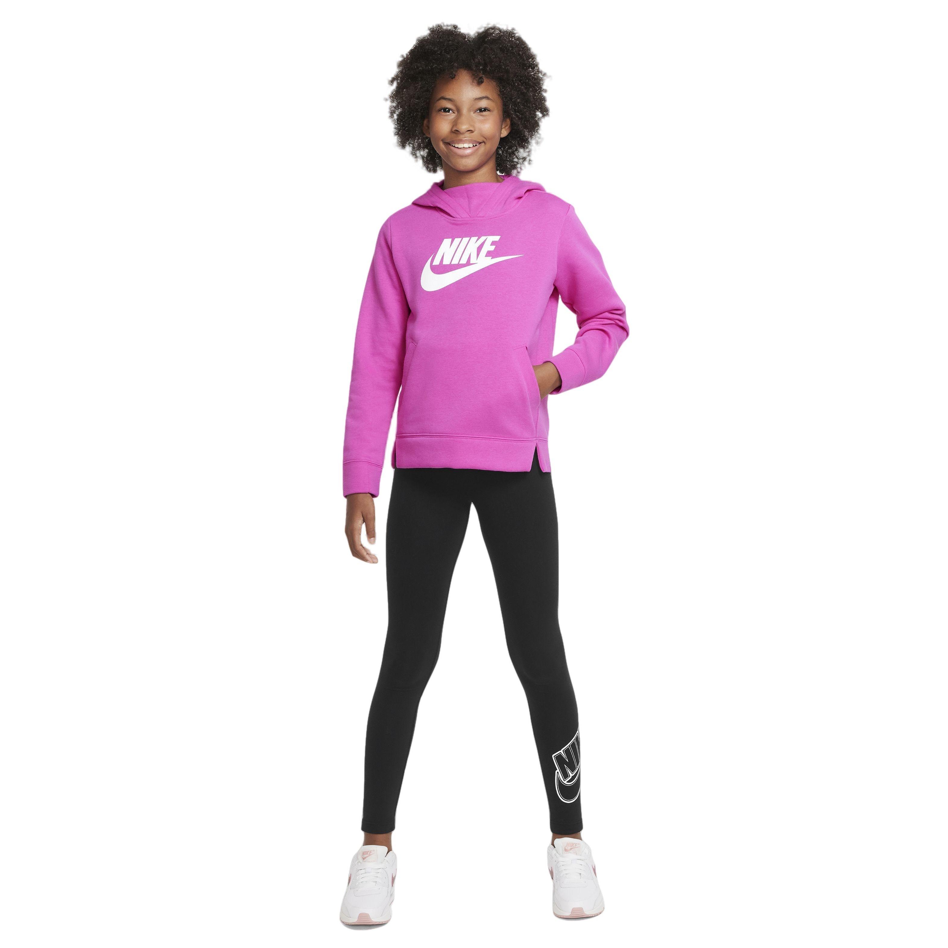 Nike Big Girls' Sportswear PE Pullover Hoodie - FUCHSIA Thumbnail View 5
