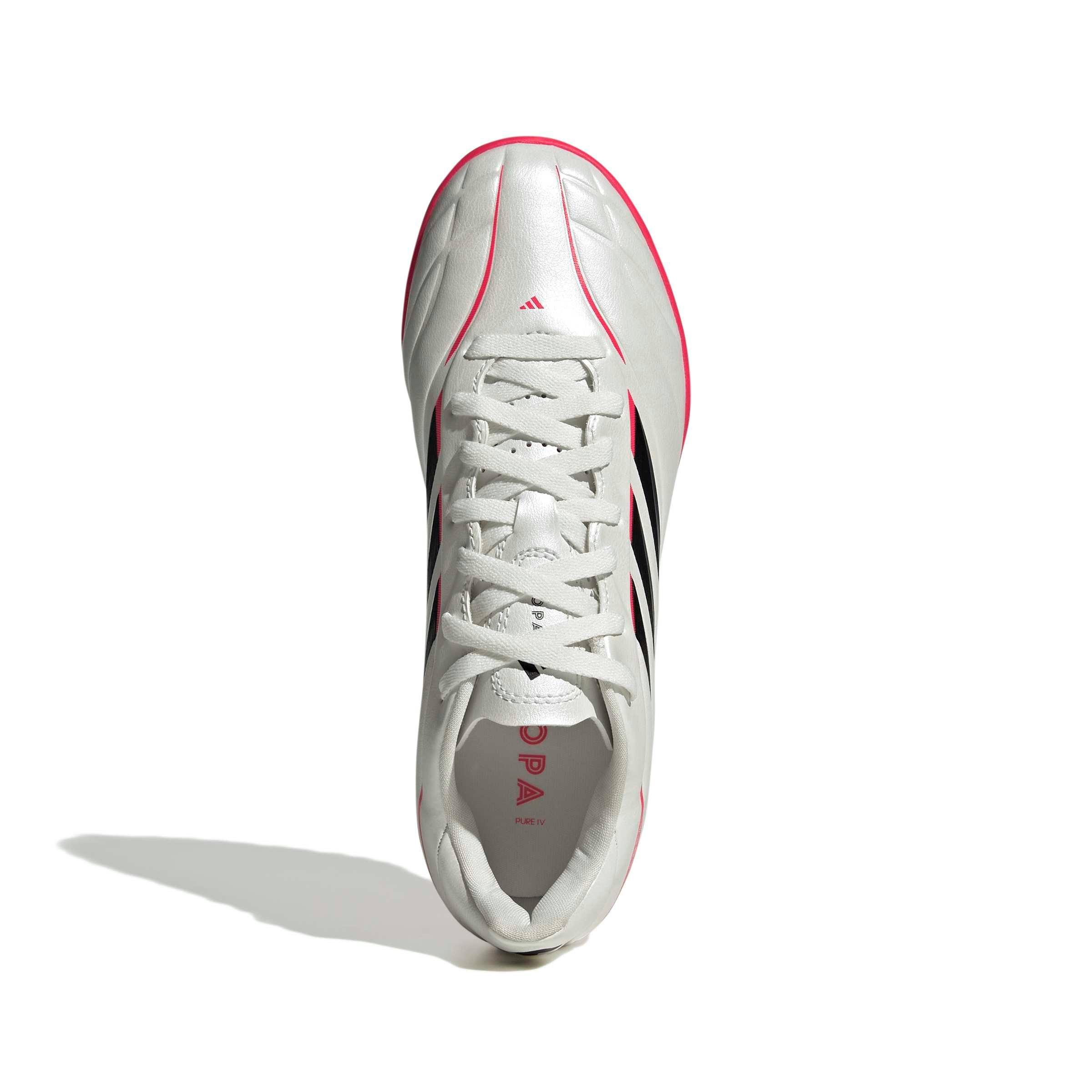 adidas Copa Pure IV Club Turf "Zero Metallic/Ftwr White/Lucid Red" Grade School Kids' Soccer Shoe - ZERO/BLACK/RED Thumbnail View 5