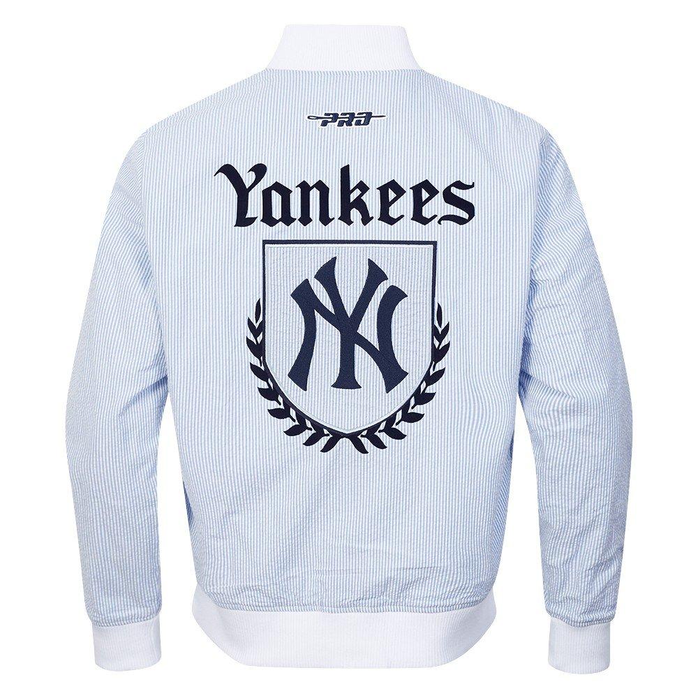 Pro Standard Men's MLB New York Yankees Country Club Seersucker Jacket - Seersucker Blue - SEERSUCKER BLUE