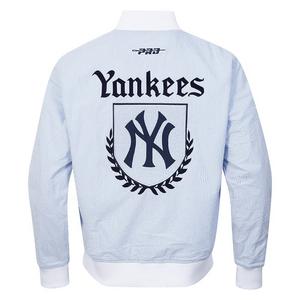Pro Standard Men's MLB New York Yankees Country Club Seersucker Jacket - Seersucker Blue - SEERSUCKER BLUE