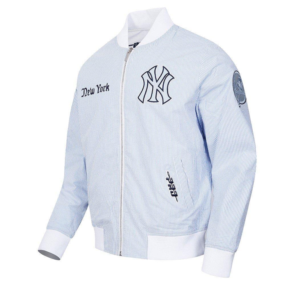 Pro Standard Men's MLB New York Yankees Country Club Seersucker Jacket - Seersucker Blue - SEERSUCKER BLUE