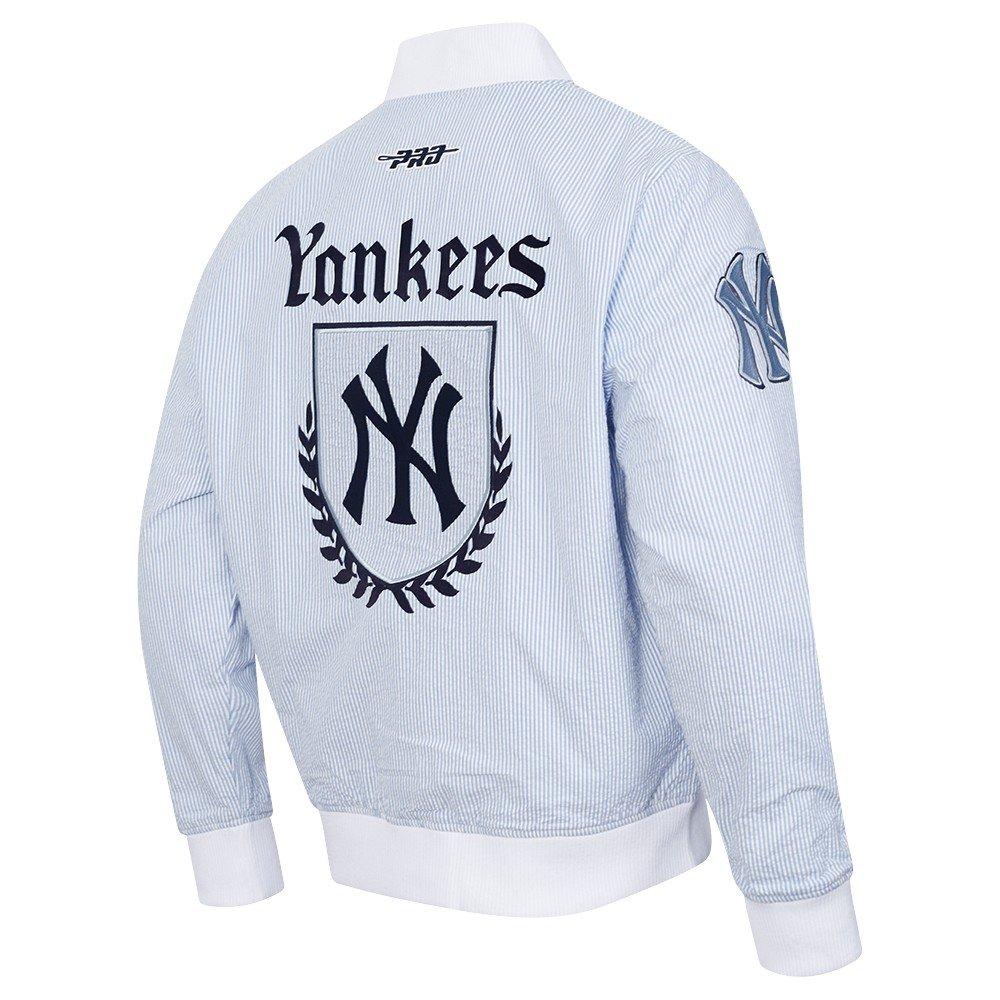 Pro Standard Men's MLB New York Yankees Country Club Seersucker Jacket - Seersucker Blue - SEERSUCKER BLUE