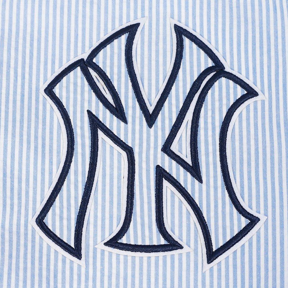 Pro Standard Men's MLB New York Yankees Country Club Seersucker Jacket - Seersucker Blue - SEERSUCKER BLUE