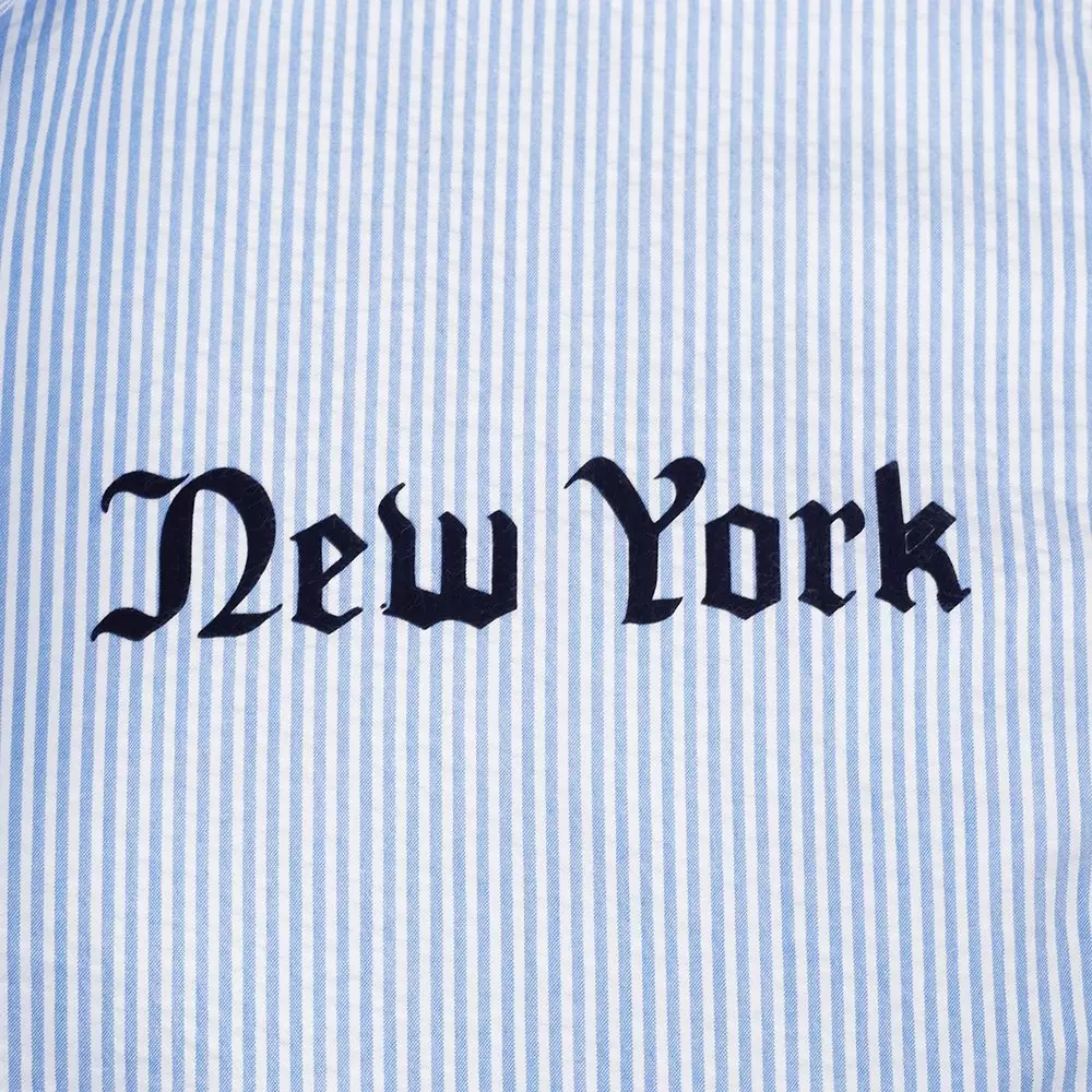 Pro Standard Men's MLB New York Yankees Country Club Seersucker Jacket - Seersucker Blue - SEERSUCKER BLUE
