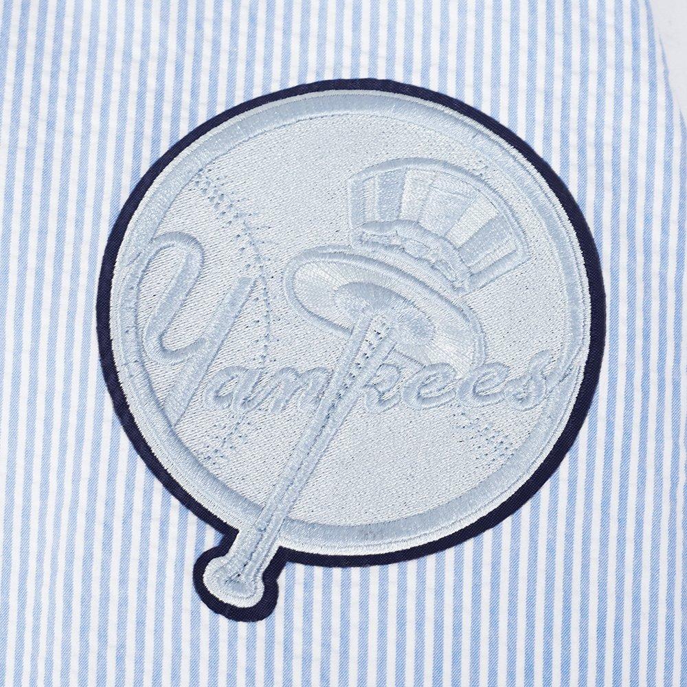 Pro Standard Men's MLB New York Yankees Country Club Seersucker Jacket - Seersucker Blue - SEERSUCKER BLUE