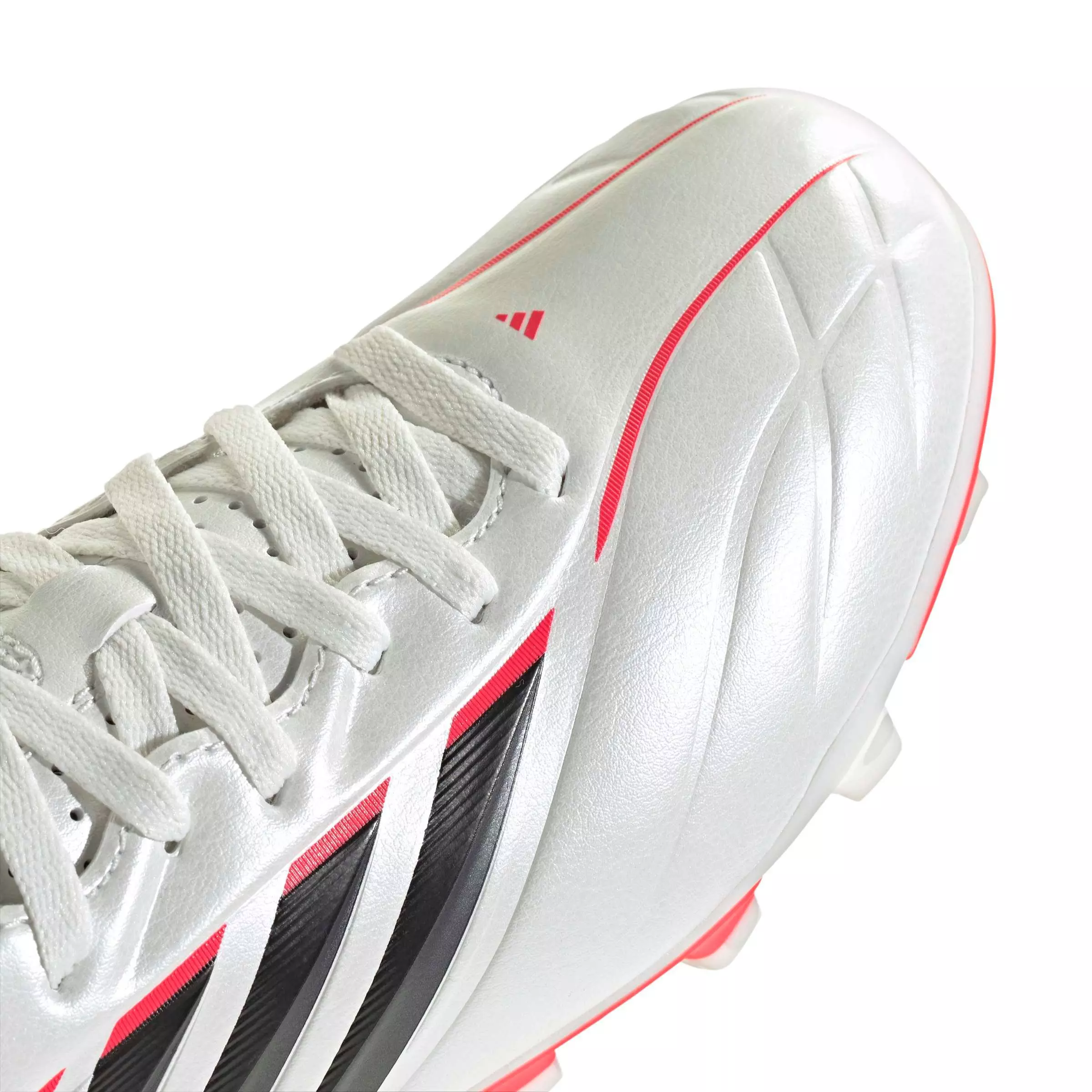 adidas Copa Pure IV Club FG "Zero Metallic/Ftwr White/Lucid Red" Grade School Kids' Soccer Cleat - ZERO/BLACK/RED