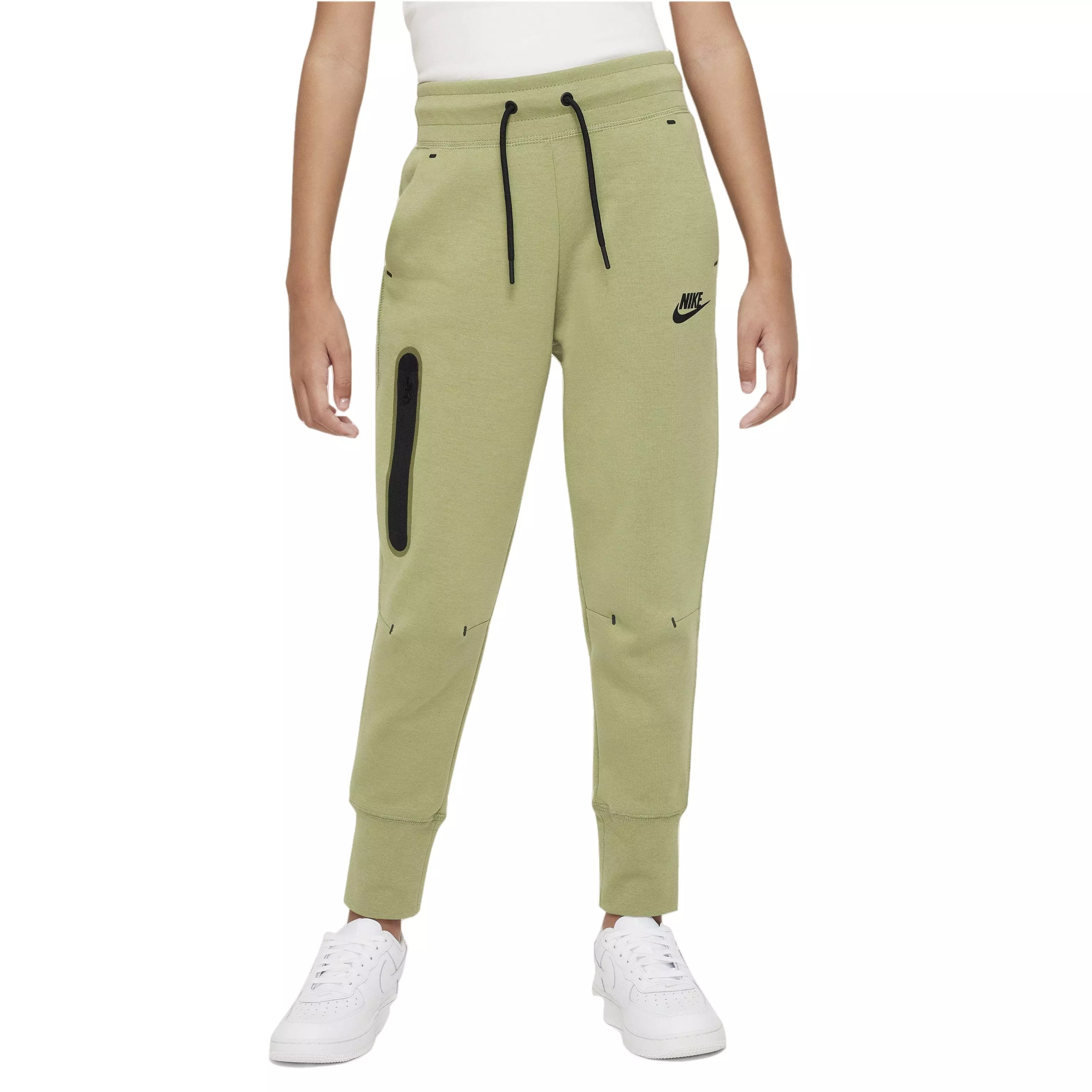 Nike Girls' Sportswear Tech Fleece Pants - GREEN/BLACK