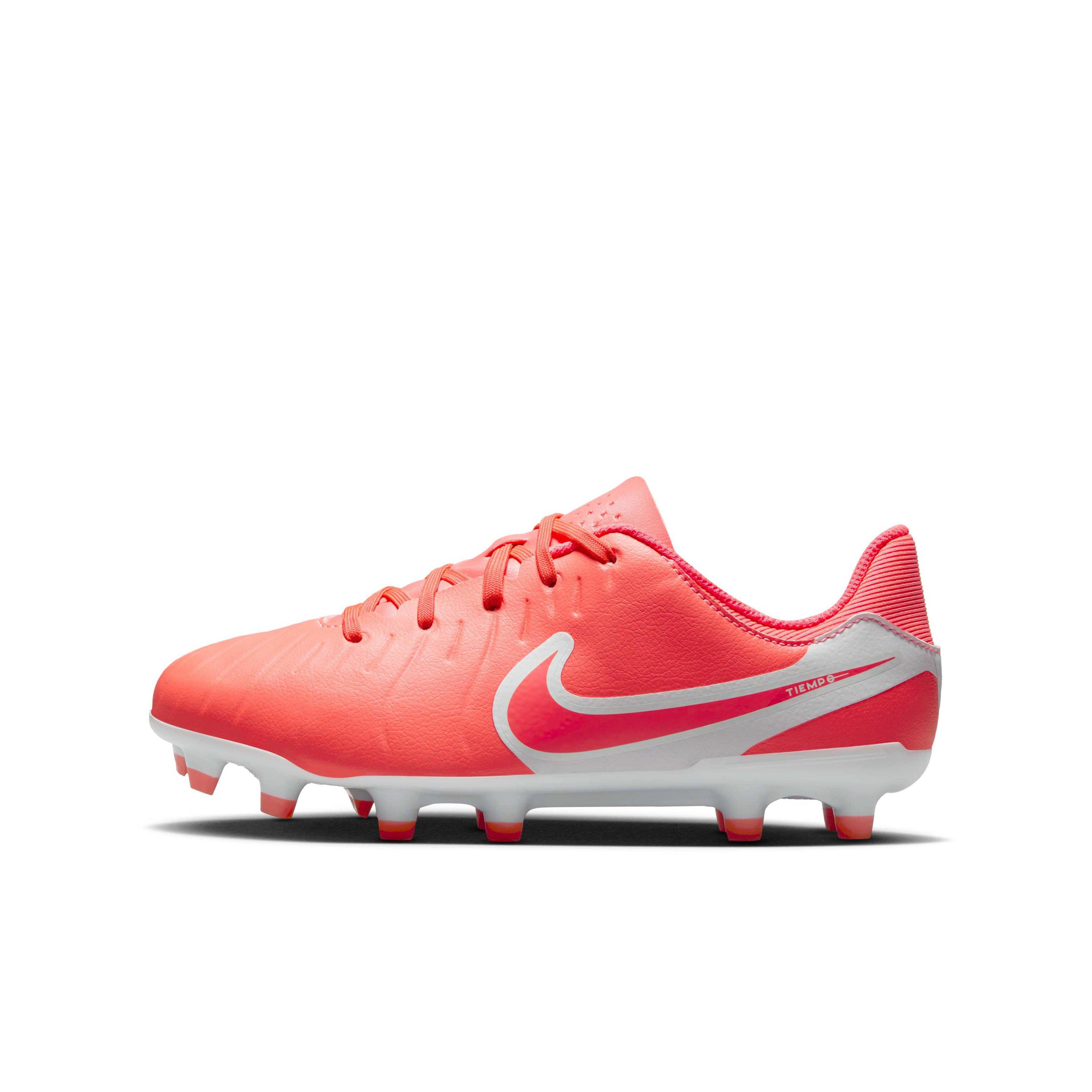 Nike Jr. Tiempo Legend 10 Academy MG  Grade School Kids' "Hot Lava/White" Soccer Cleat
