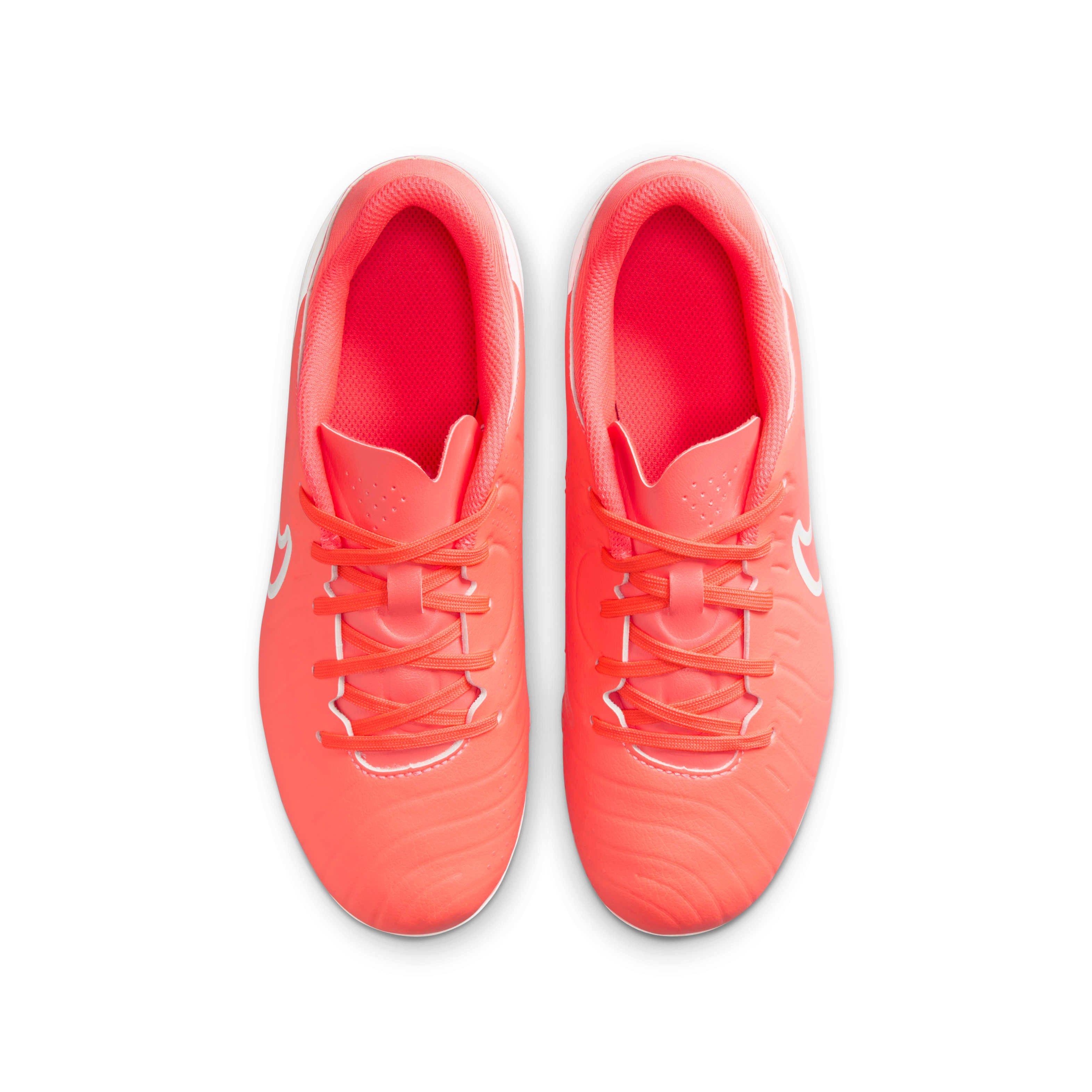 Nike Jr. Tiempo Legend 10 Academy MG  Grade School Kids' "Hot Lava/White" Soccer Cleat