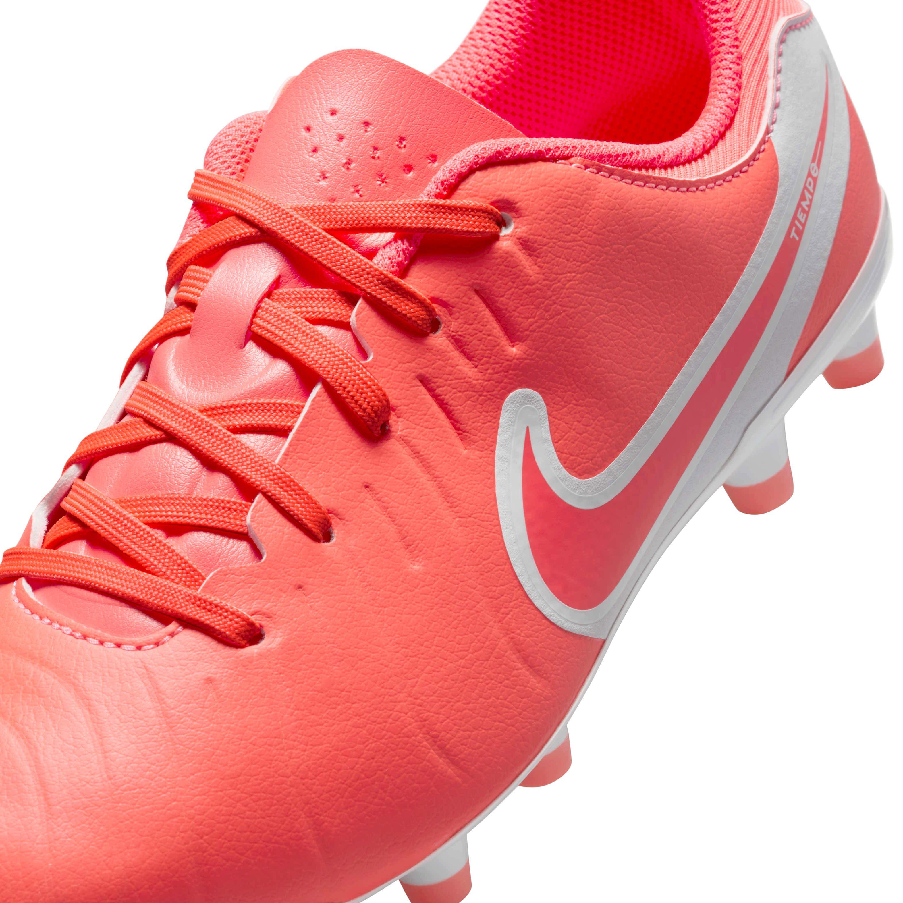 Nike Jr. Tiempo Legend 10 Academy MG  Grade School Kids' "Hot Lava/White" Soccer Cleat