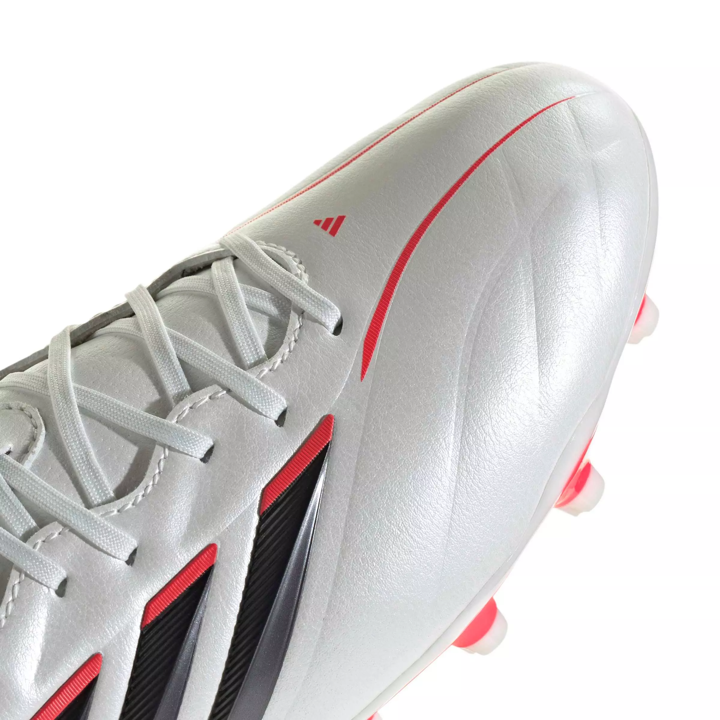 adidas Copa Pure IV League FG "Zero Metallic/Core Black/Lucid Red" Preschool Kids' Soccer Cleat - ZERO/BLACK/RED