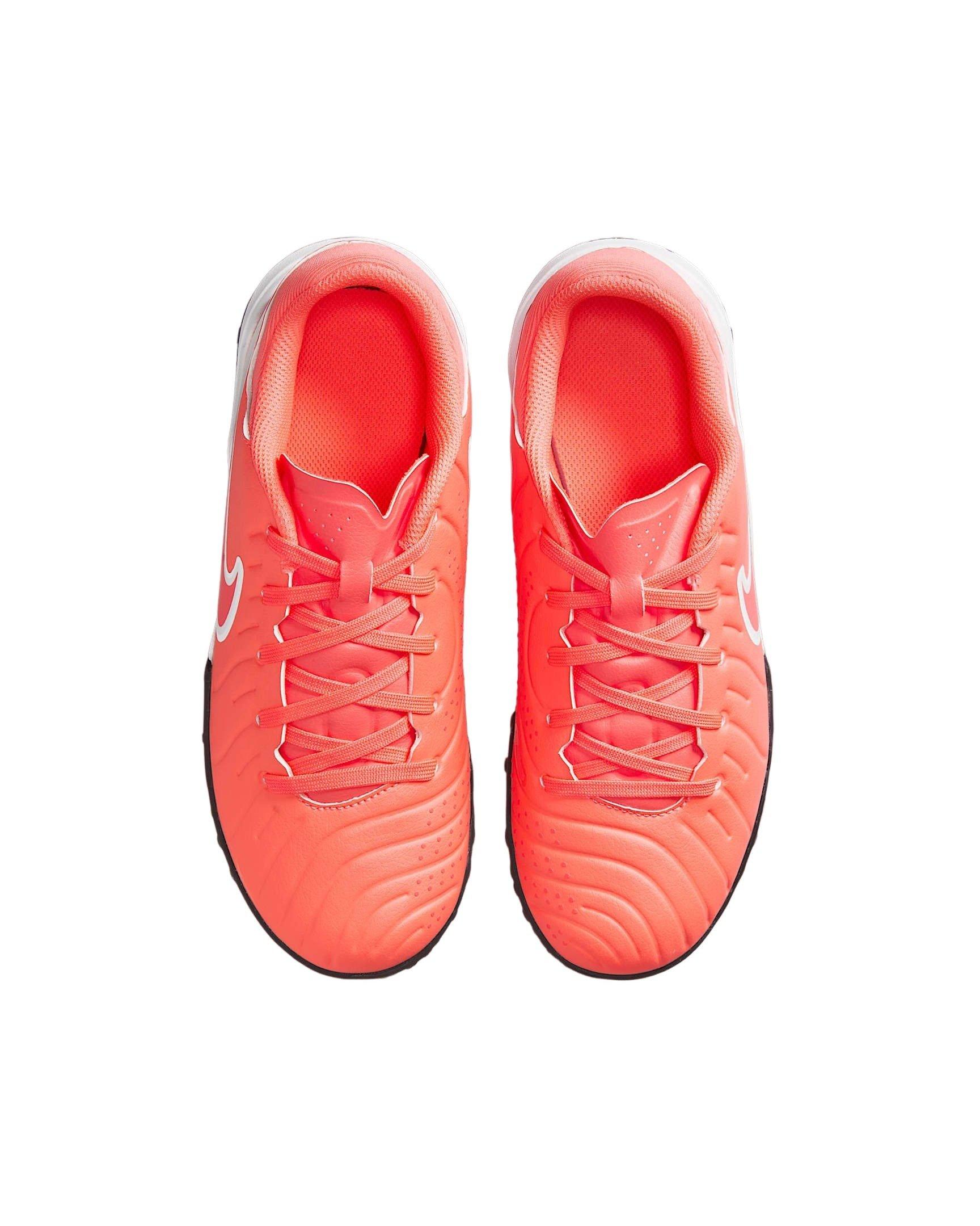 Nike Jr. Tiempo Legend 10 Academy Turf  Grade School Kids' "Hot Lava/White" Soccer Shoe