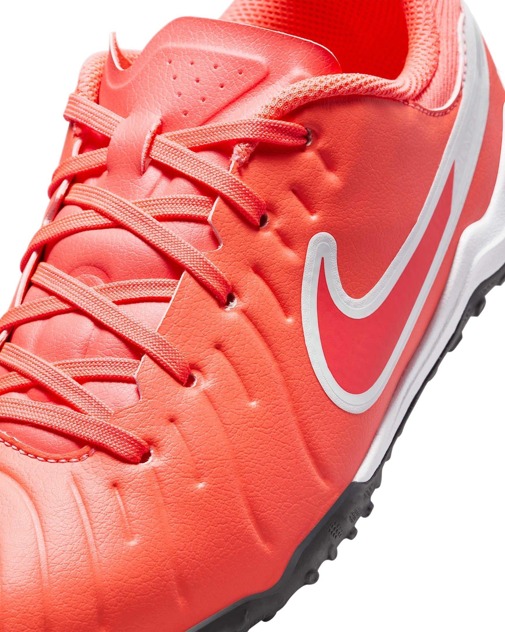 Nike Jr. Tiempo Legend 10 Academy Turf  Grade School Kids' "Hot Lava/White" Soccer Shoe