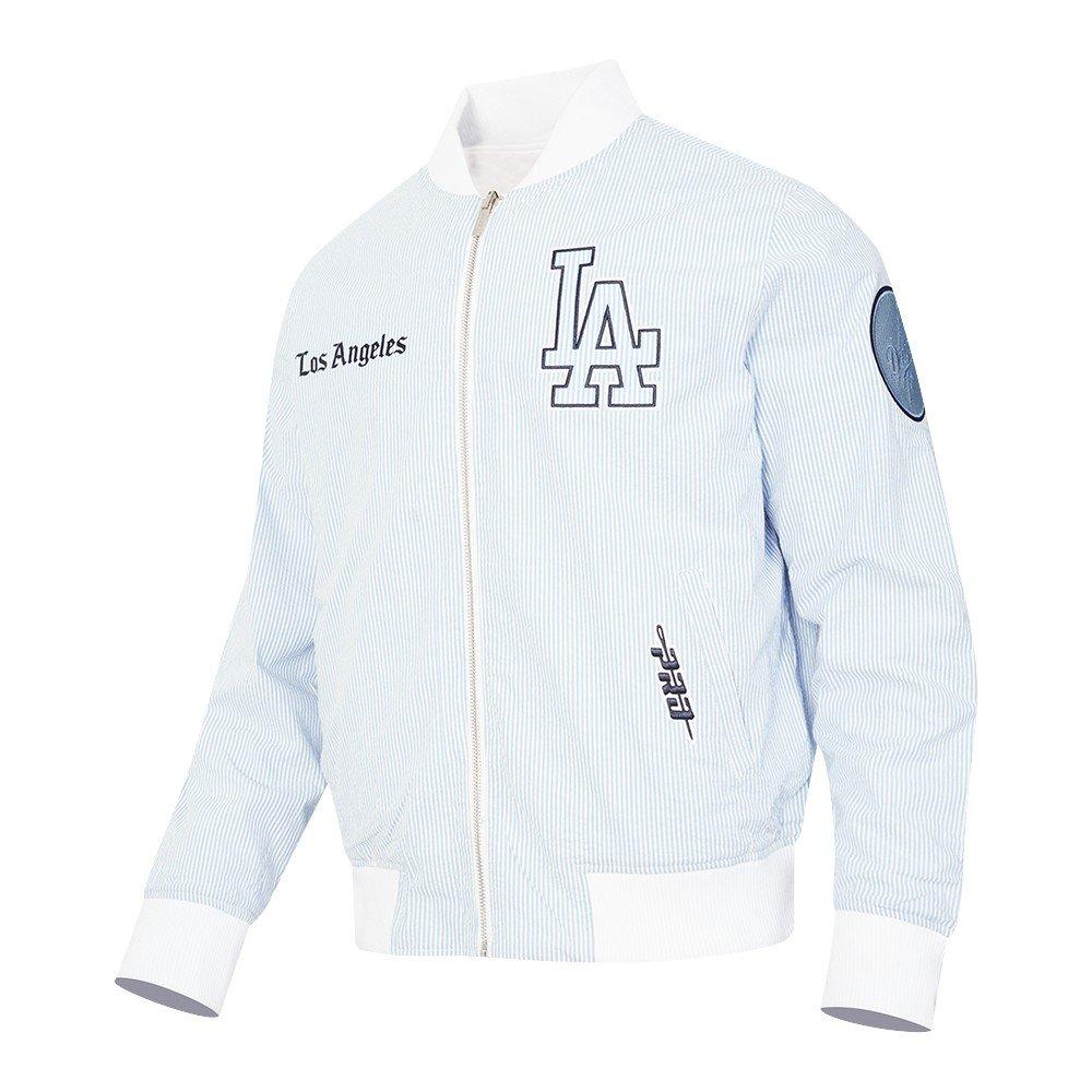 Pro Standard Men's MLB Los Angeles Dodgers Country Club Seersucker Jacket - Seersucker Blue - SEERSUCKER BLUE