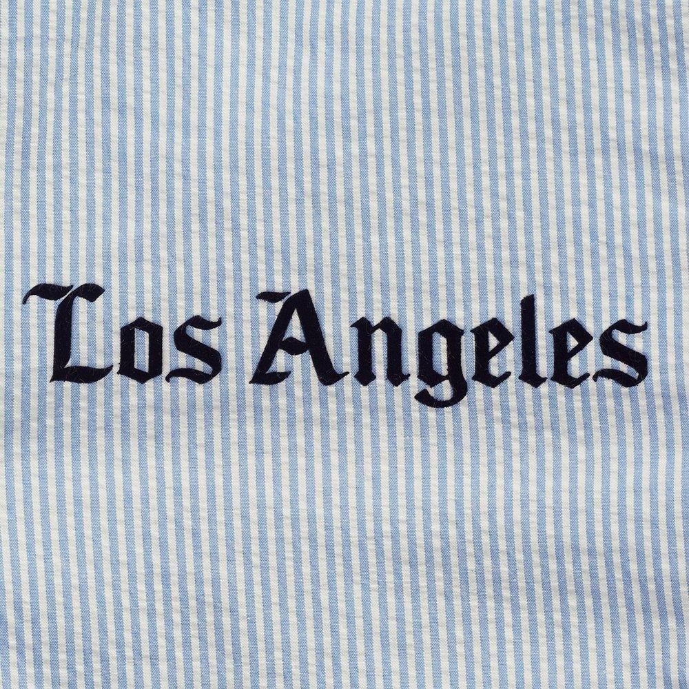 Pro Standard Men's MLB Los Angeles Dodgers Country Club Seersucker Jacket - Seersucker Blue - SEERSUCKER BLUE