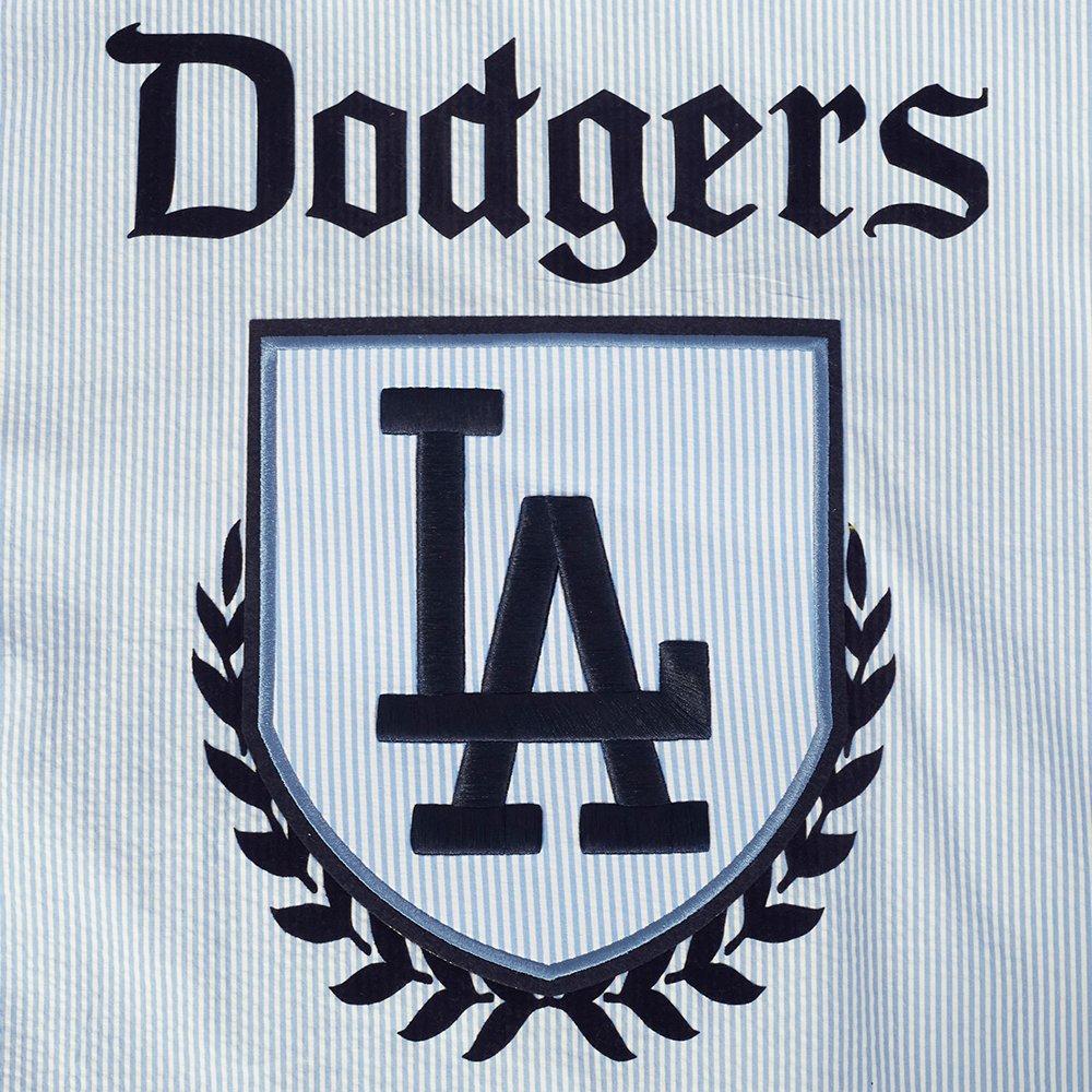 Pro Standard Men's MLB Los Angeles Dodgers Country Club Seersucker Jacket - Seersucker Blue - SEERSUCKER BLUE