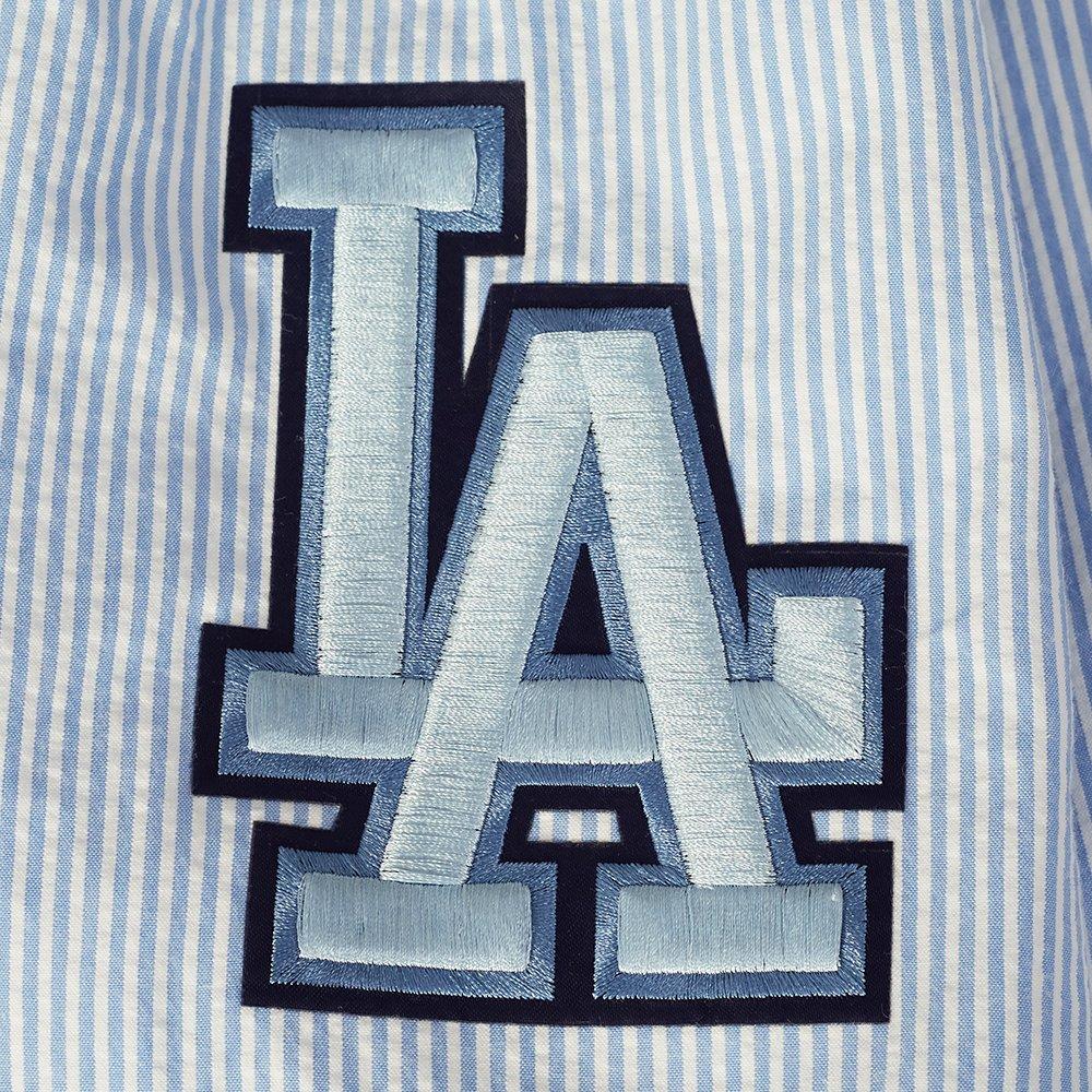 Pro Standard Men's MLB Los Angeles Dodgers Country Club Seersucker Jacket - Seersucker Blue - SEERSUCKER BLUE