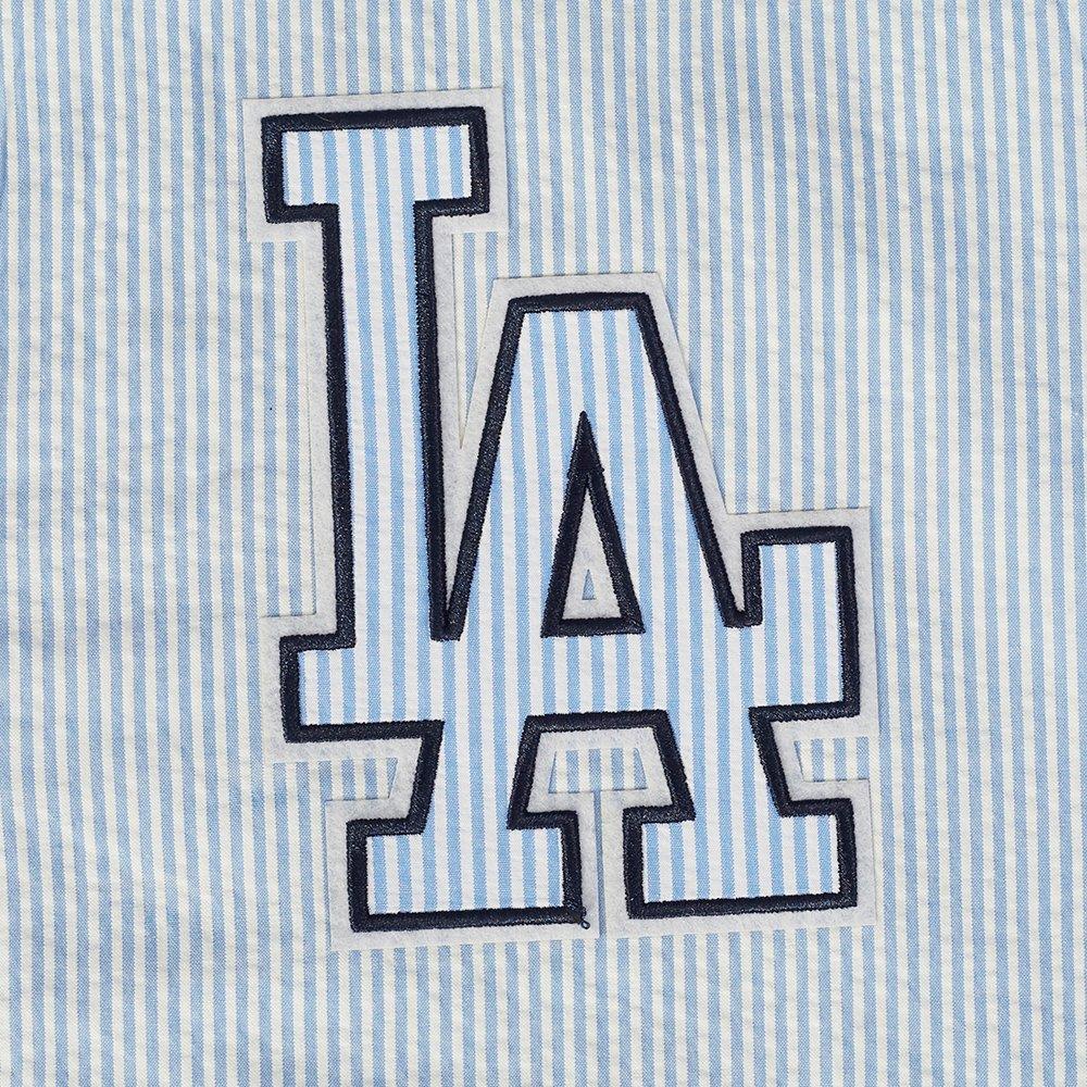 Pro Standard Men's MLB Los Angeles Dodgers Country Club Seersucker Jacket - Seersucker Blue - SEERSUCKER BLUE