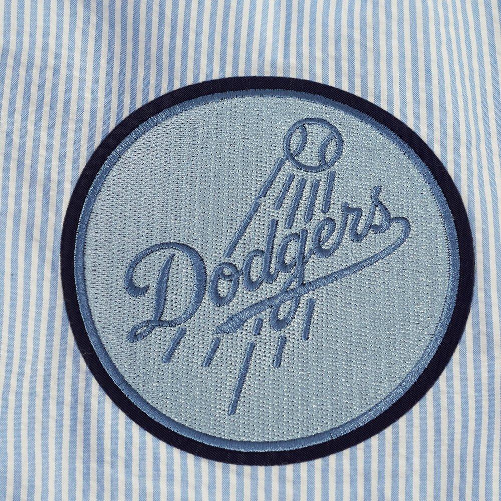 Pro Standard Men's MLB Los Angeles Dodgers Country Club Seersucker Jacket - Seersucker Blue - SEERSUCKER BLUE