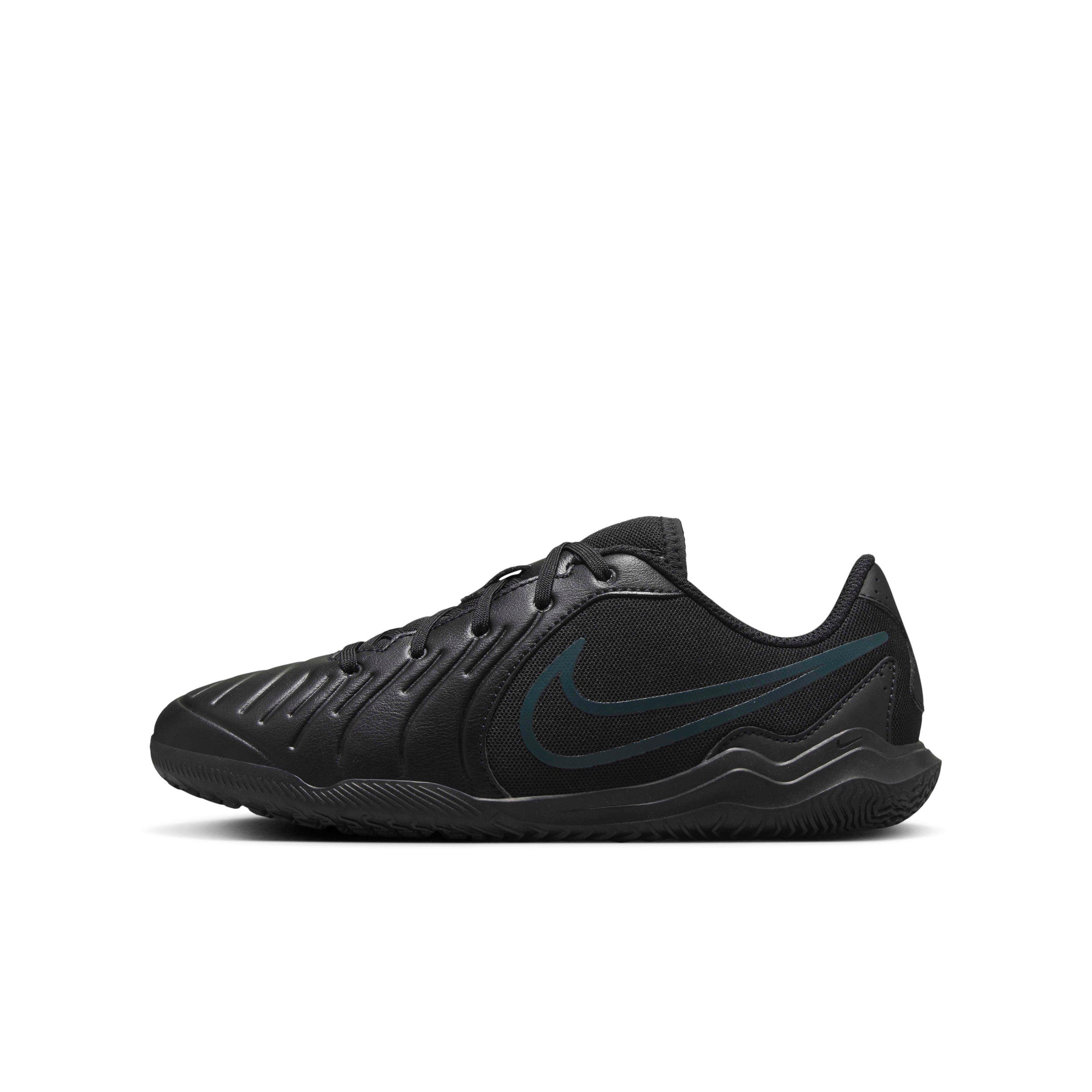 Nike Jr. Tiempo Legend 10 Club IC  Grade School Kids' "Black/Deep Jungle/Black" Soccer Shoe