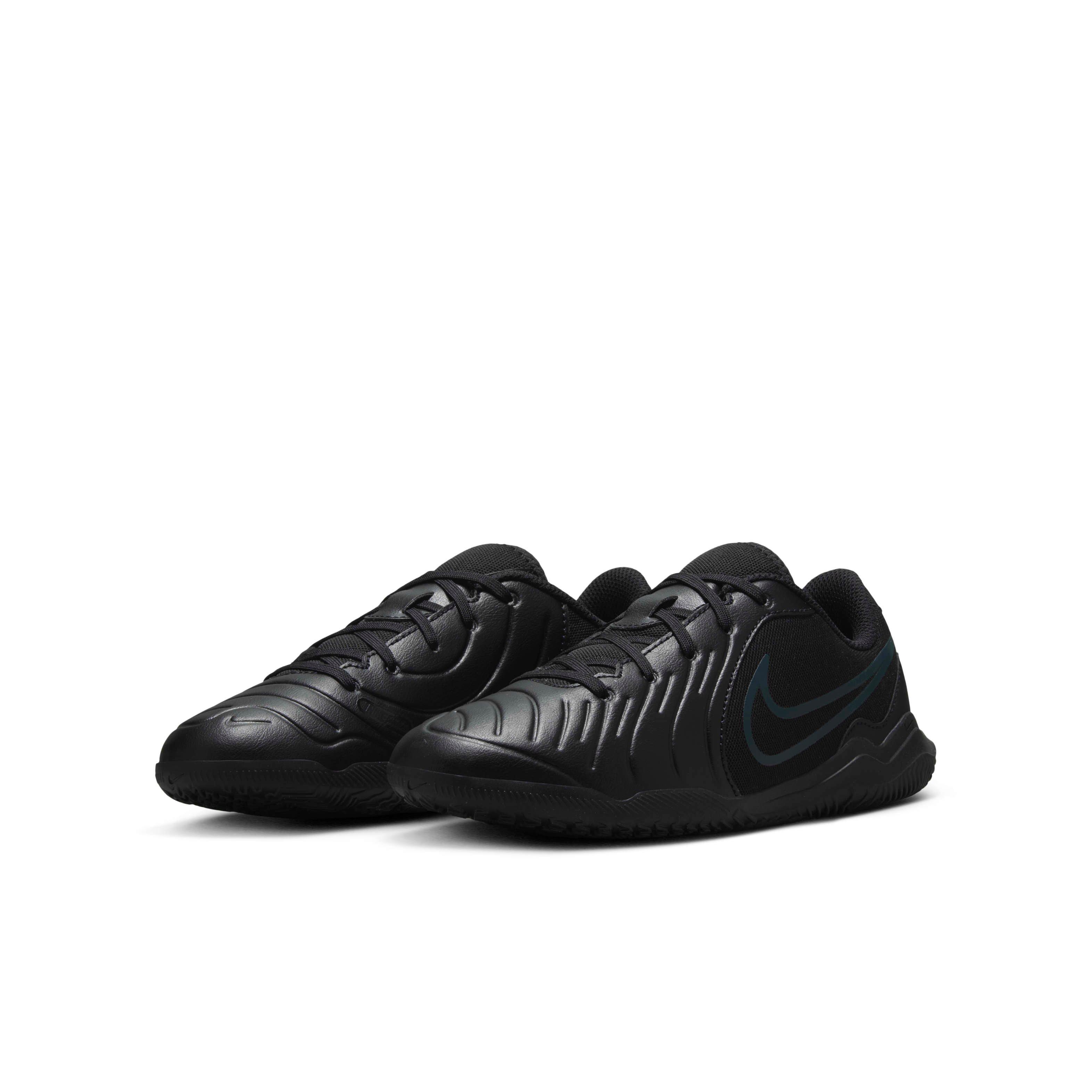 Nike Jr. Tiempo Legend 10 Club IC  Grade School Kids' "Black/Deep Jungle/Black" Soccer Shoe