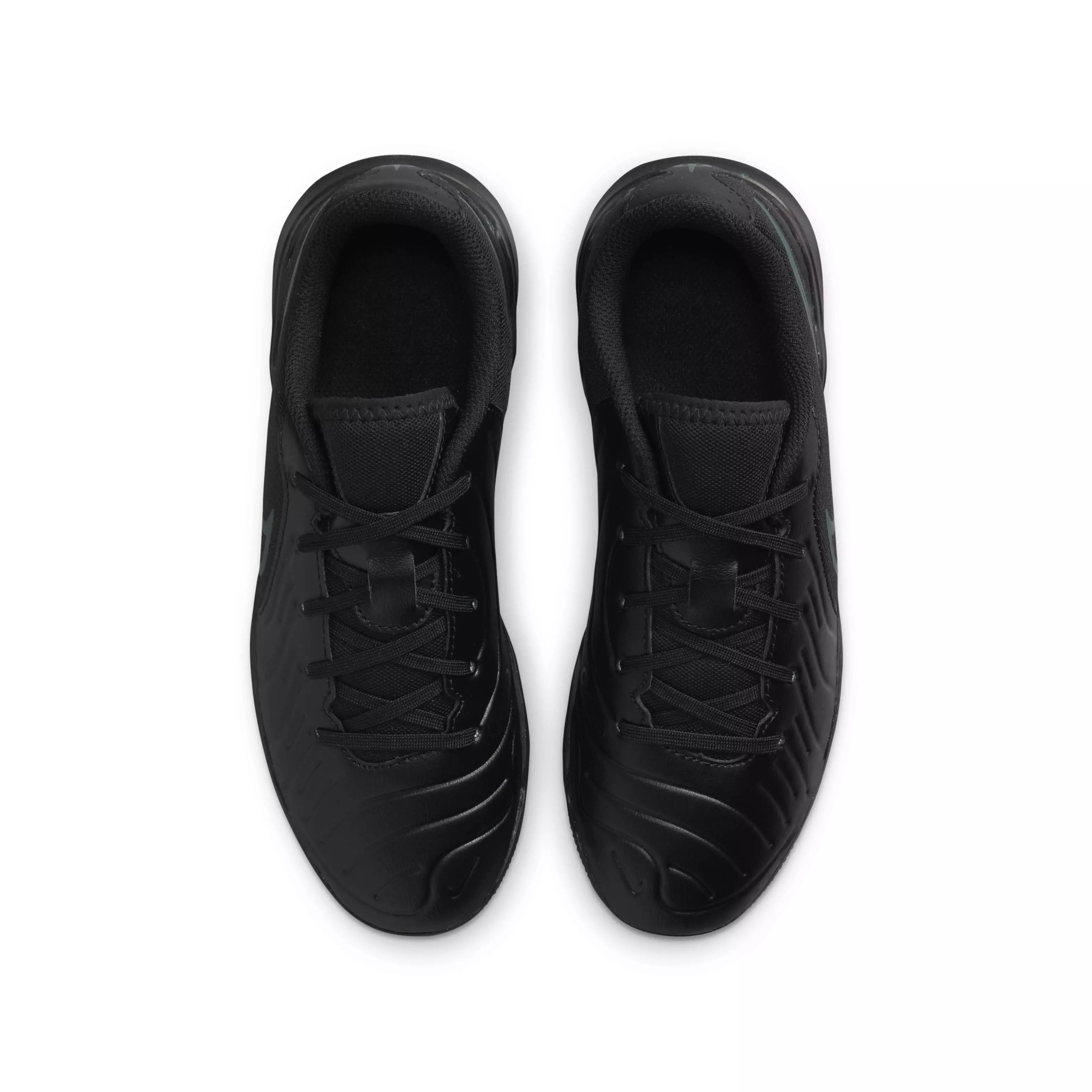 Nike Jr. Tiempo Legend 10 Club IC "Black/Deep Jungle/Black" Grade School Kids' Soccer Shoe - BLACK/JUNGLE/BLACK