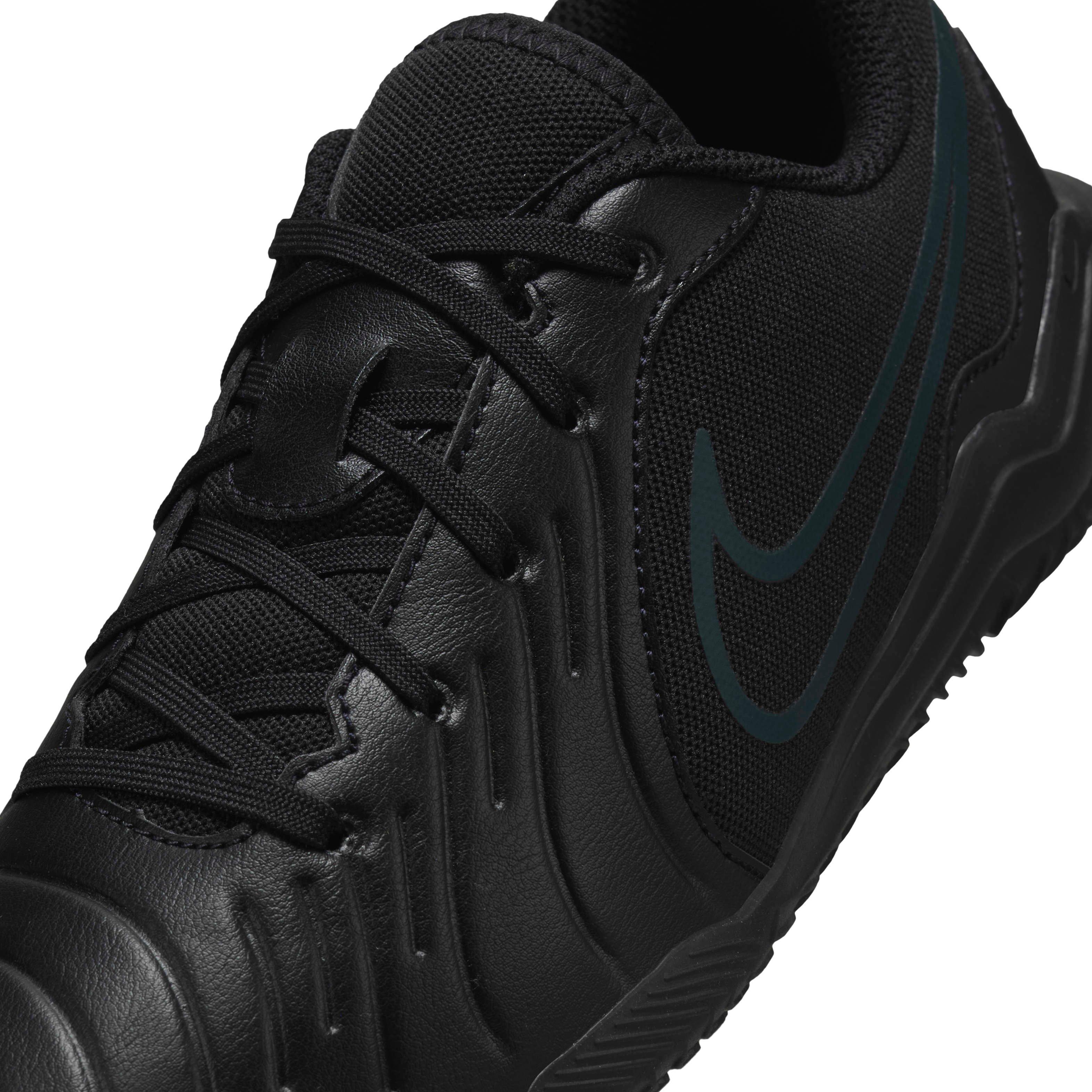 Nike Jr. Tiempo Legend 10 Club IC  Grade School Kids' "Black/Deep Jungle/Black" Soccer Shoe