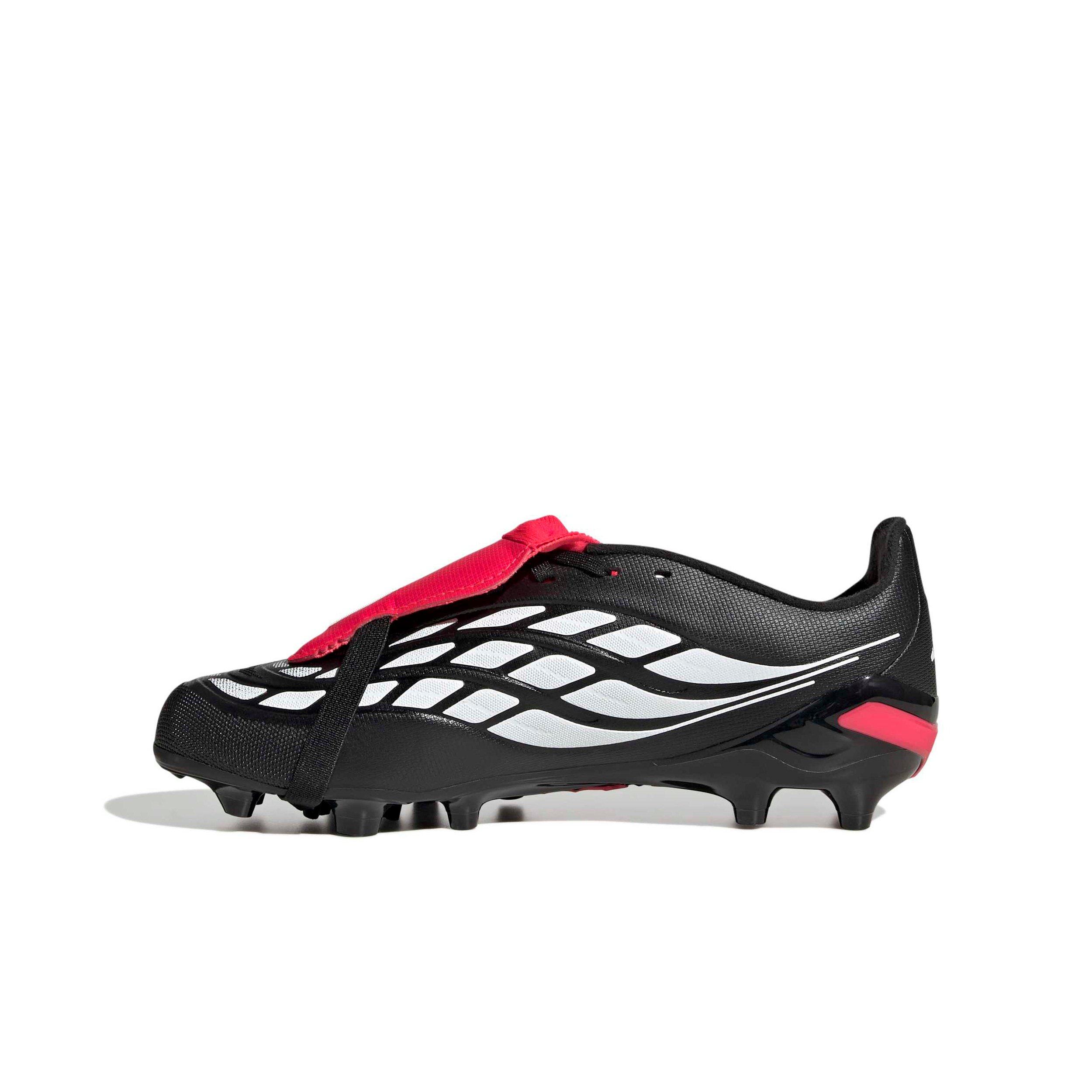 adidas Predator League Fold-Over Tongue AG "Core Black/White/Lucid Red" Preschool Kids' Soccer Cleat - BLACK/WHITE/RED Thumbnail View 2