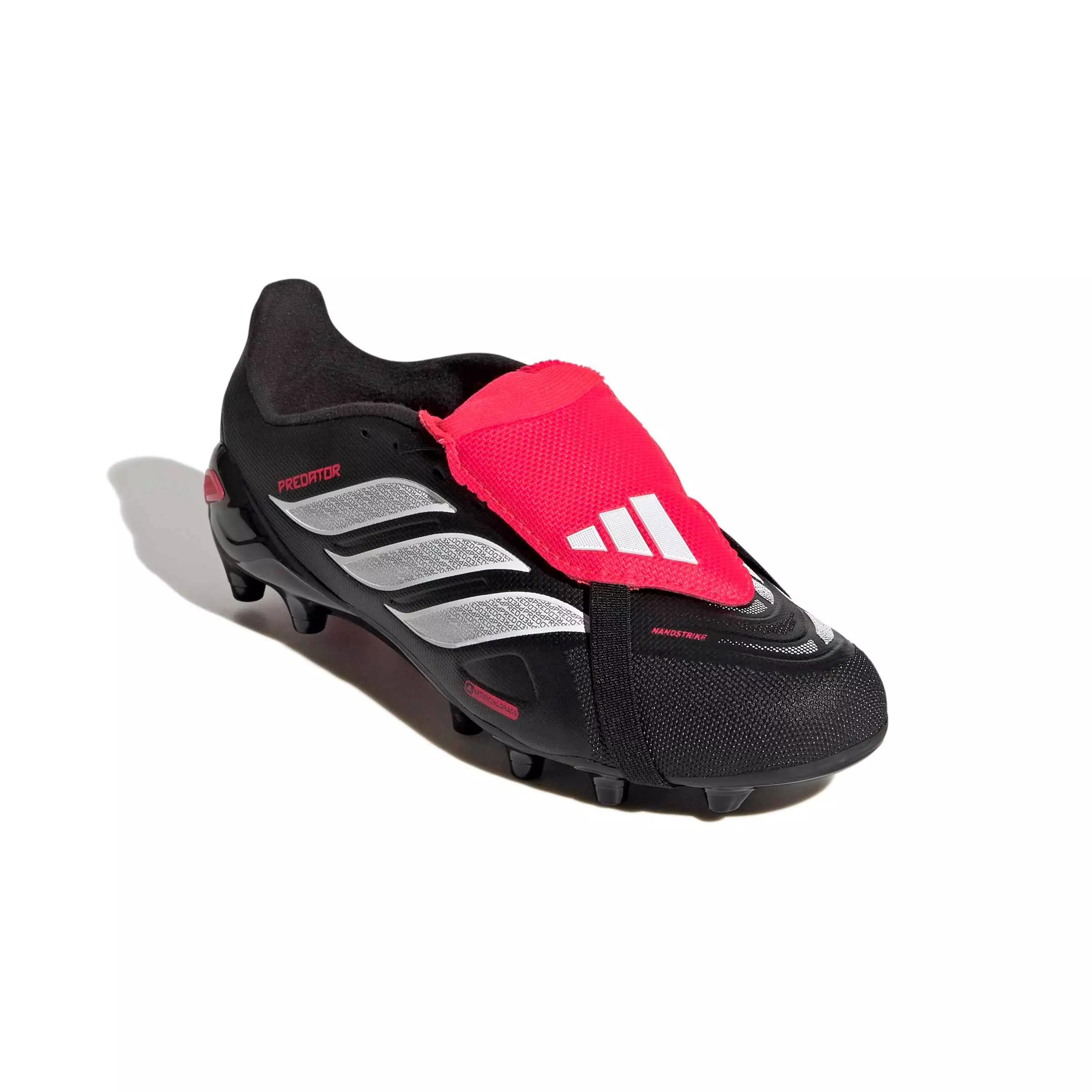 adidas Predator League Fold-Over Tongue AG "Core Black/White/Lucid Red" Preschool Kids' Soccer Cleat - BLACK/WHITE/RED