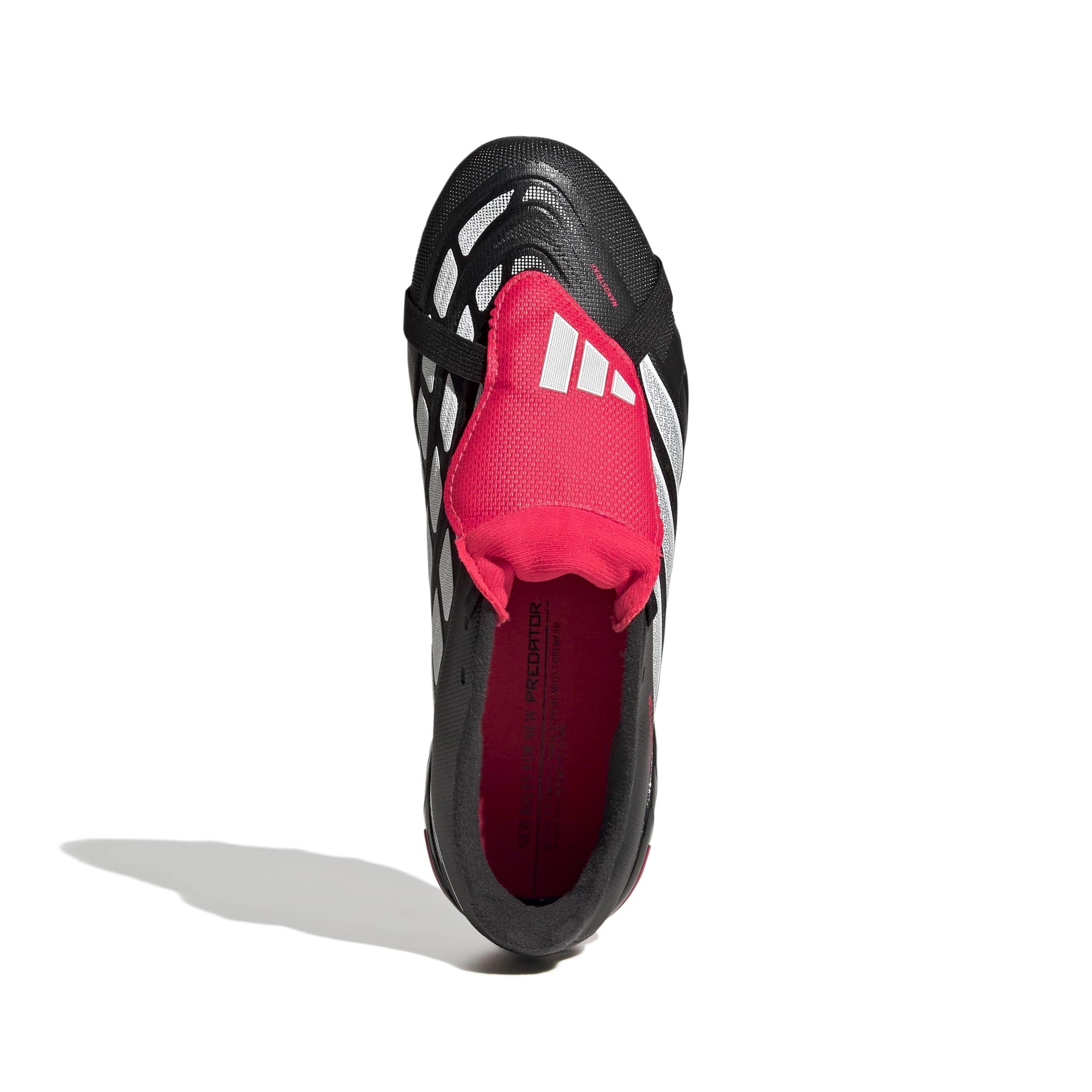 adidas Predator League Fold-Over Tongue AG "Core Black/White/Lucid Red" Preschool Kids' Soccer Cleat - BLACK/WHITE/RED Thumbnail View 5