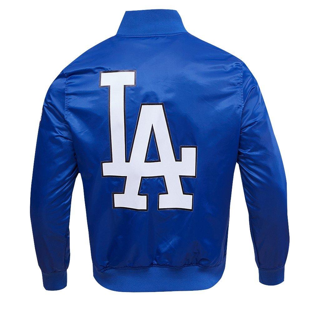 Pro Standard Men's MLB Los Angeles Dodgers Big Logo Satin Jacket - Blue - BLUE